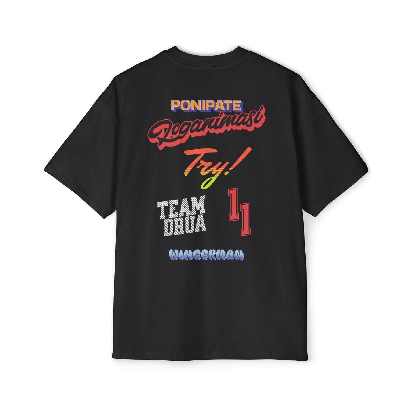 Ponipate Loganimasi Fan Tee - Oversized Black