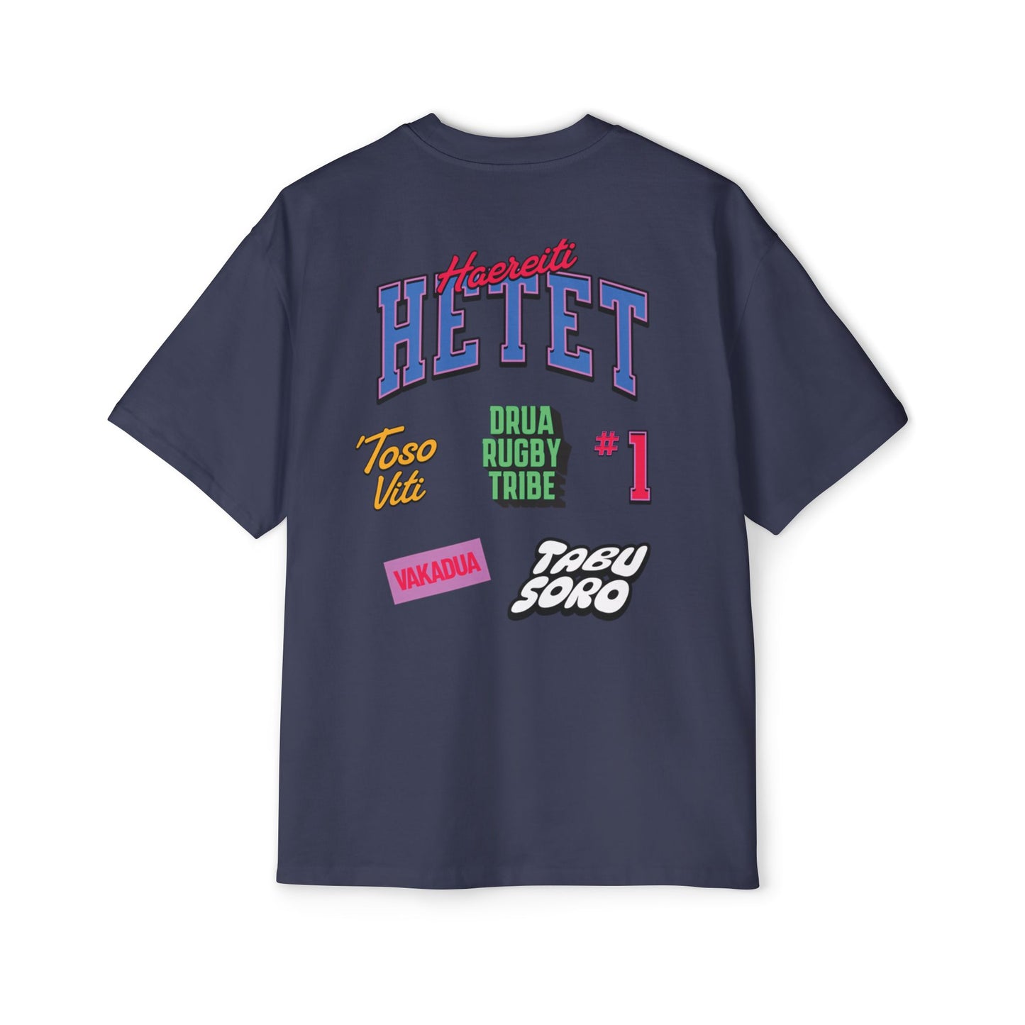 Haereiti Mens Oversized Fiji Rugby fan Tee,