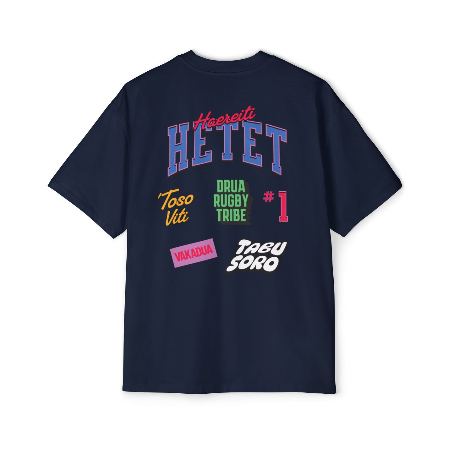 Haereiti Mens Oversized Fiji Rugby fan Tee,