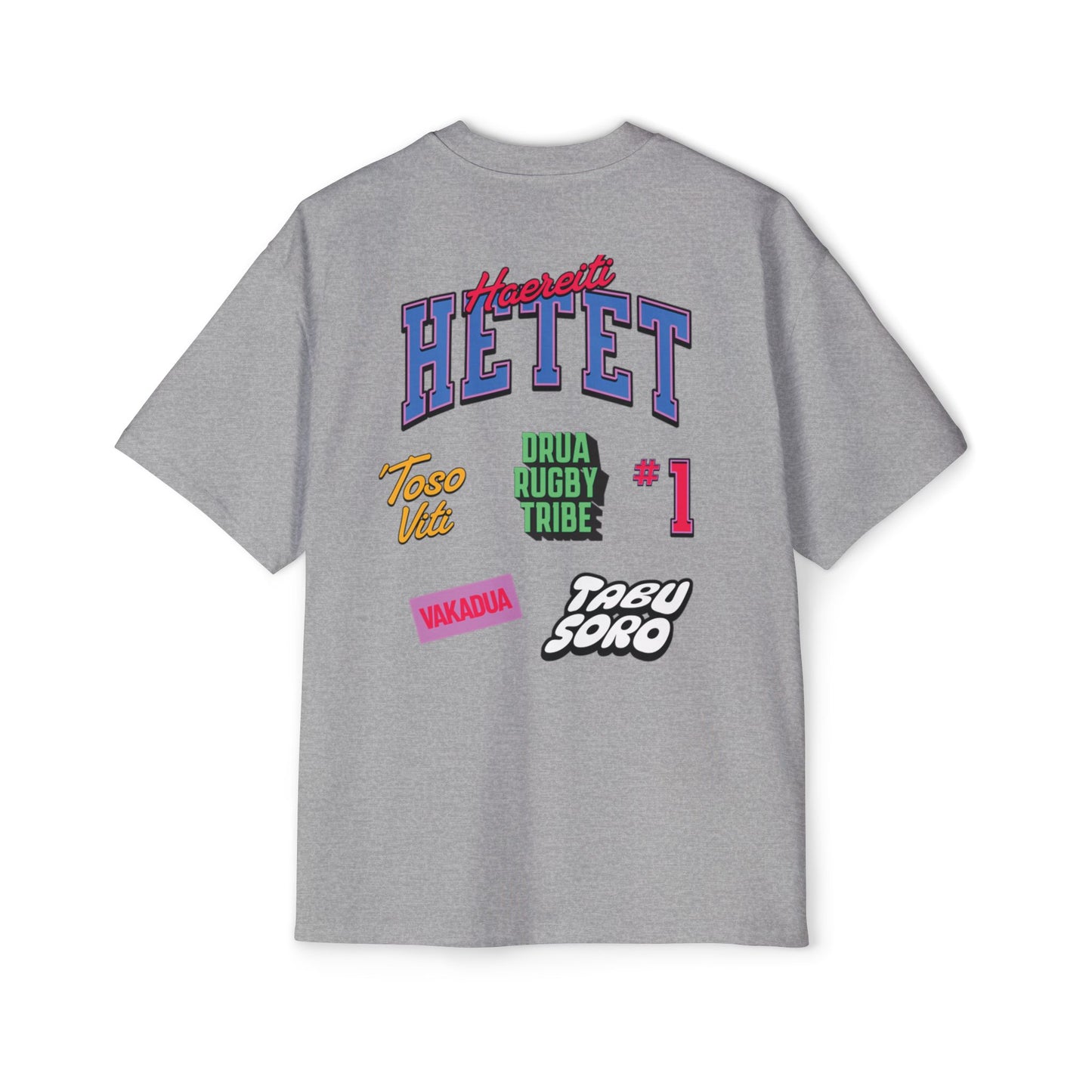 Haereiti Mens Oversized Fiji Rugby fan Tee,