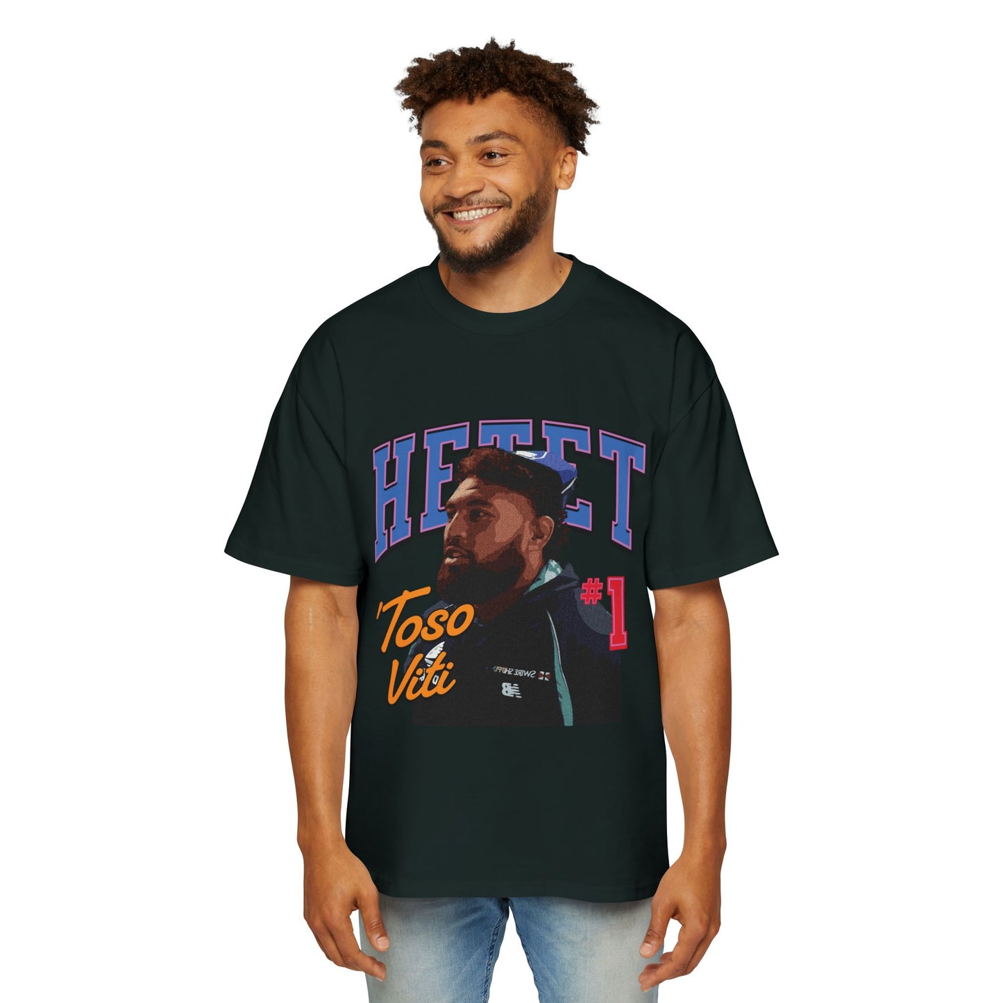 Haereiti Mens Oversized Fiji Rugby fan Tee,