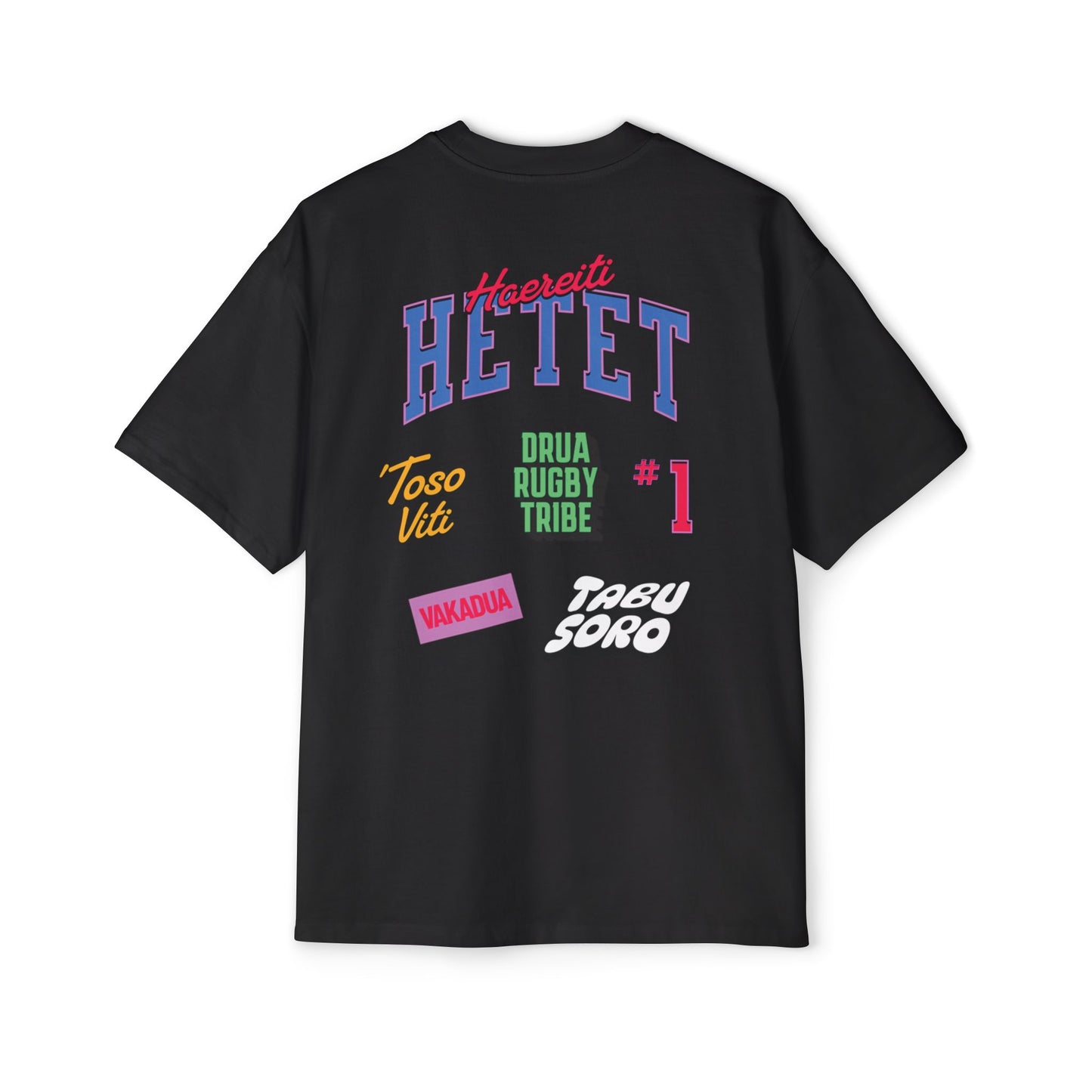 Haereiti Mens Oversized Fiji Rugby fan Tee,