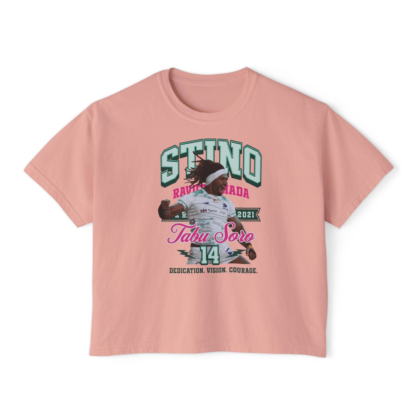 Selestino Vintage Women's / Boxy Tee - 'Stino 14' Sports Graphic Tee