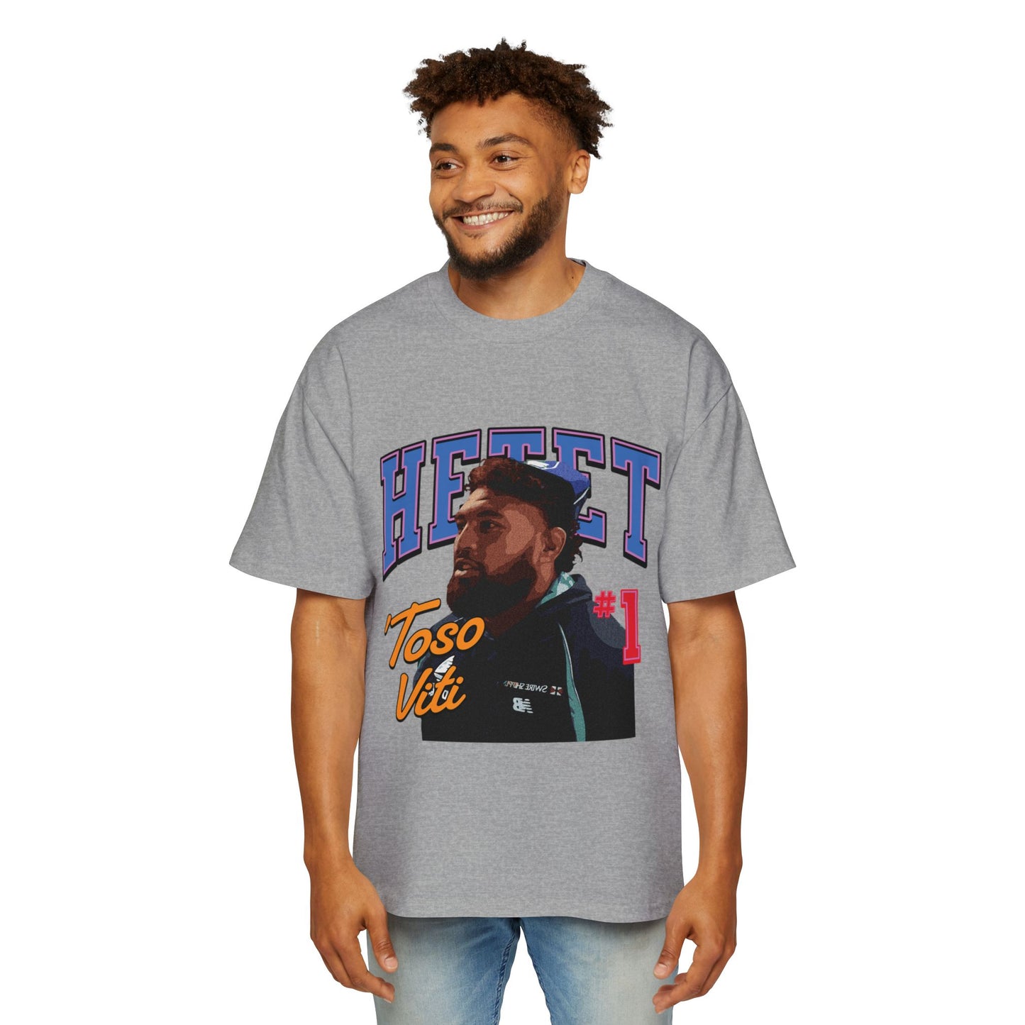 Haereiti Mens Oversized Fiji Rugby fan Tee,