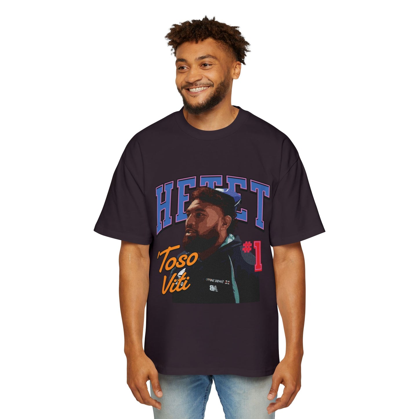 Haereiti Mens Oversized Fiji Rugby fan Tee,