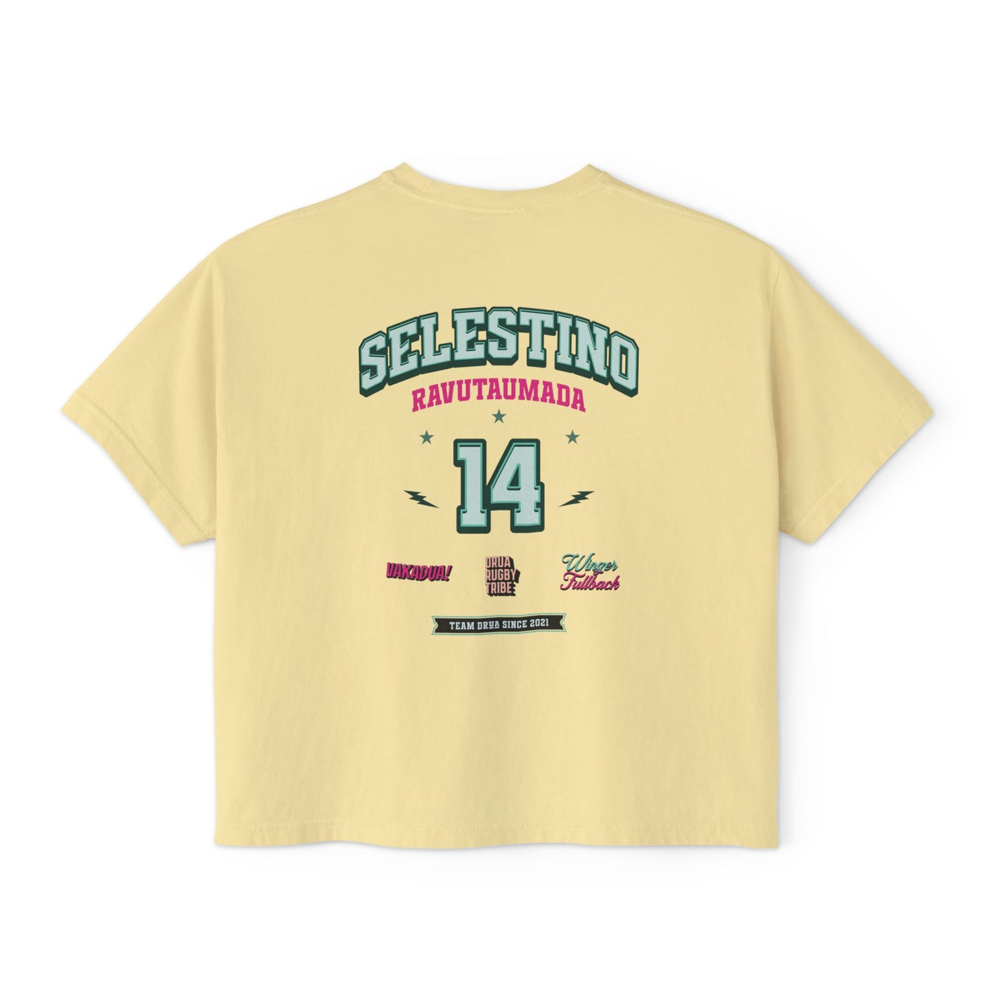 Selestino Vintage Women's / Boxy Tee - 'Stino 14' Sports Graphic Tee