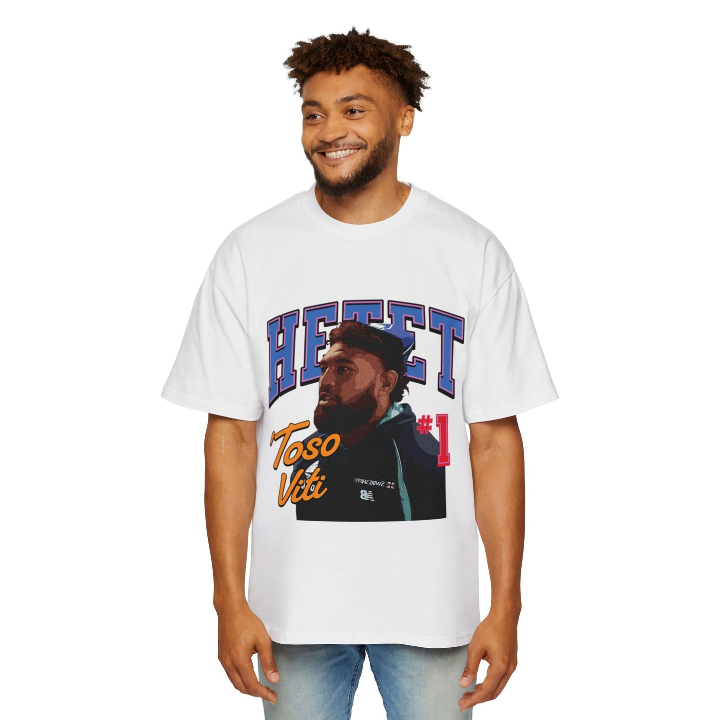 Haereiti Mens Oversized Fiji Rugby fan Tee,