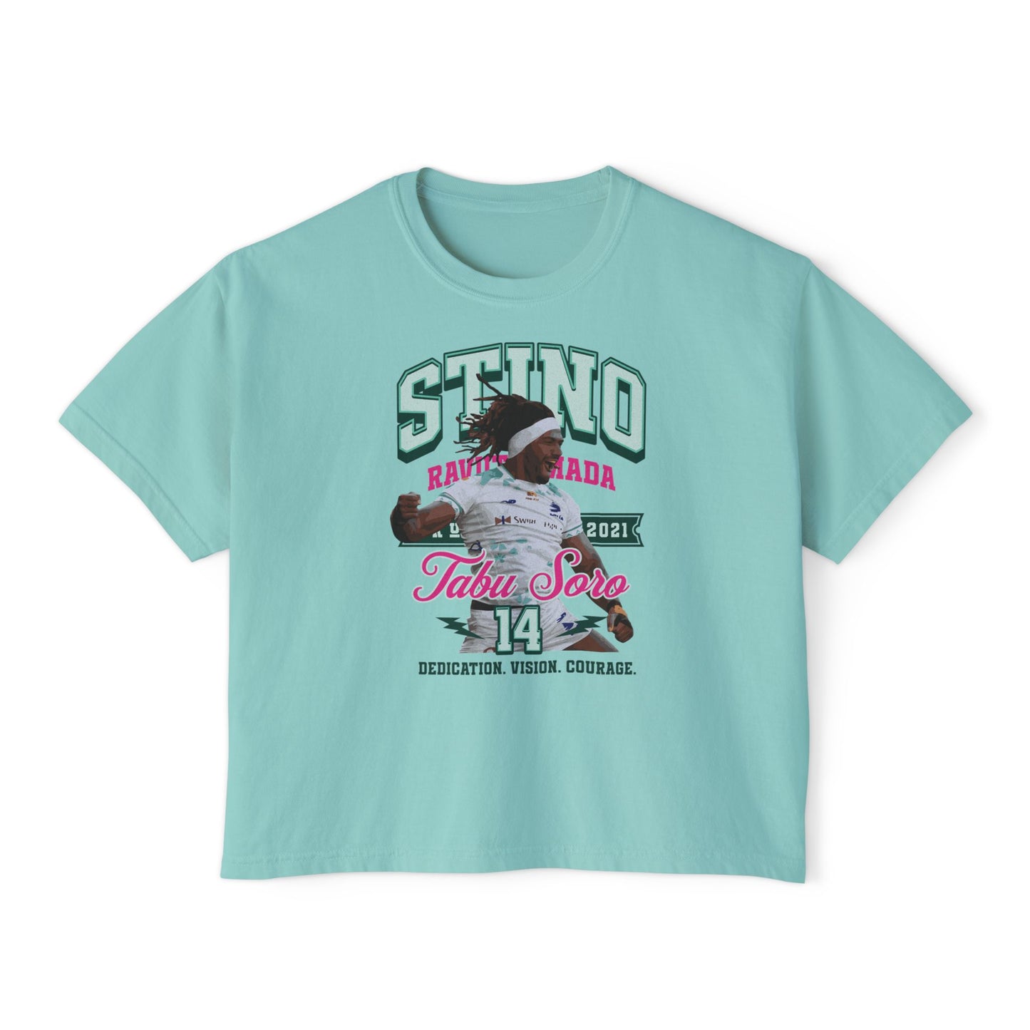 Selestino Vintage Women's / Boxy Tee - 'Stino 14' Sports Graphic Tee