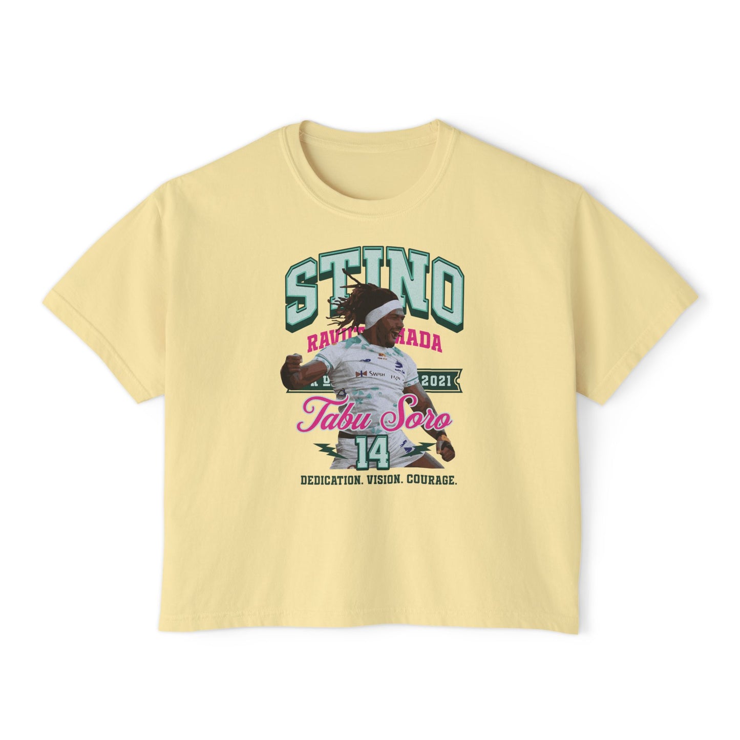 Selestino Vintage Women's / Boxy Tee - 'Stino 14' Sports Graphic Tee