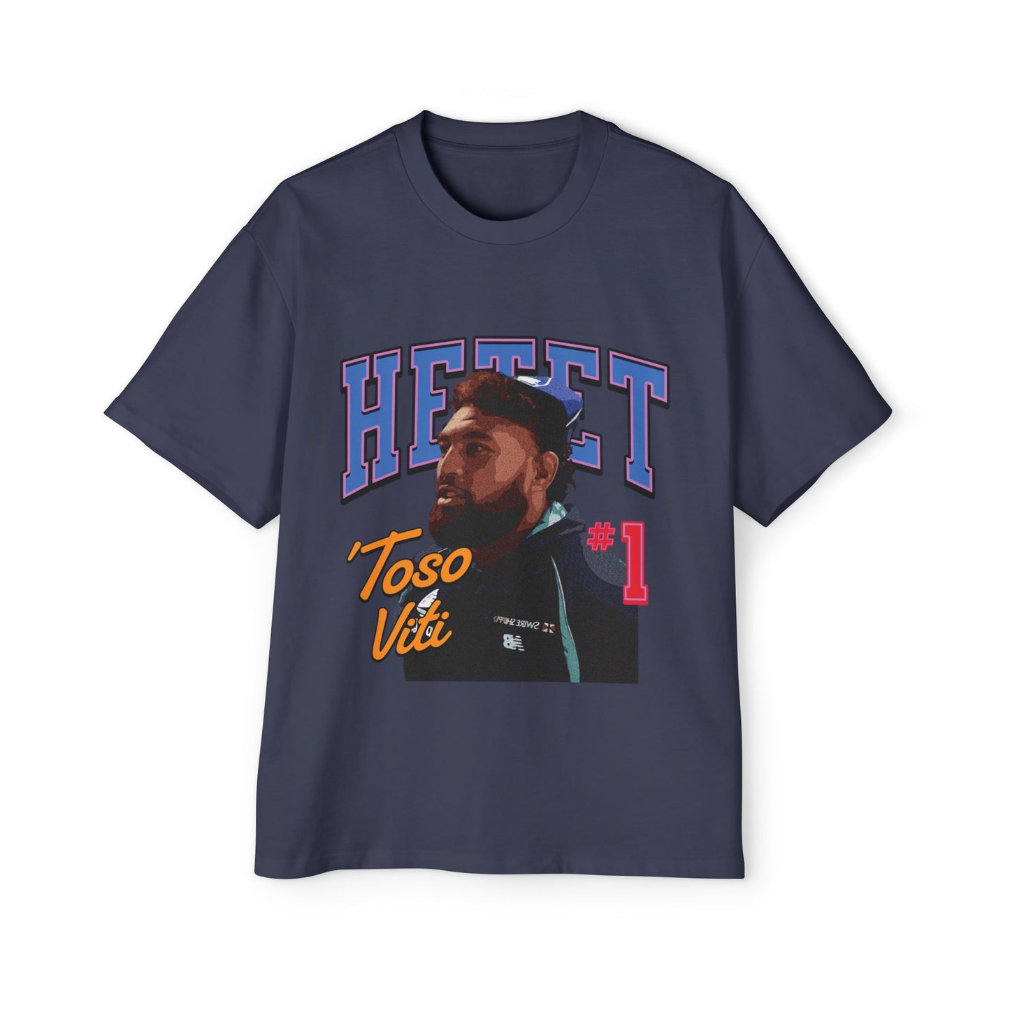 Haereiti Mens Oversized Fiji Rugby fan Tee,