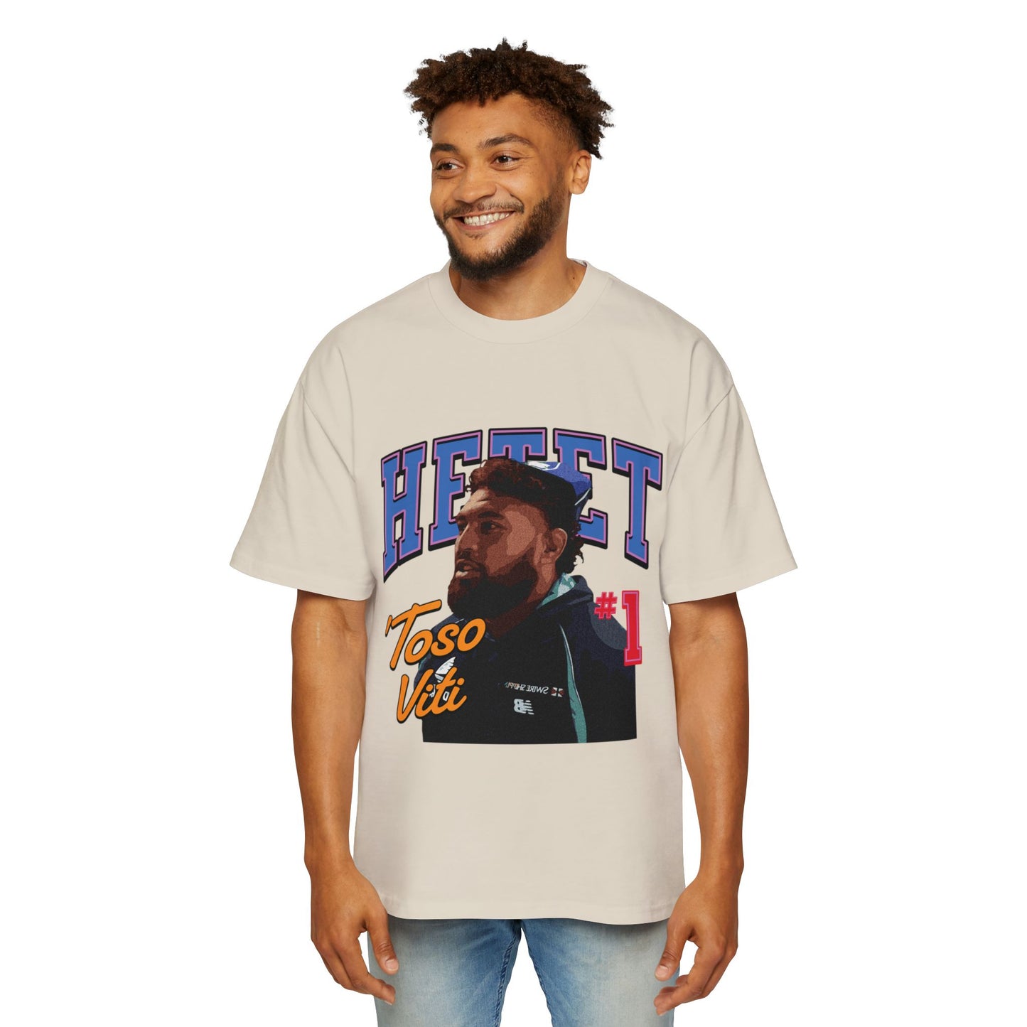 Haereiti Mens Oversized Fiji Rugby fan Tee,