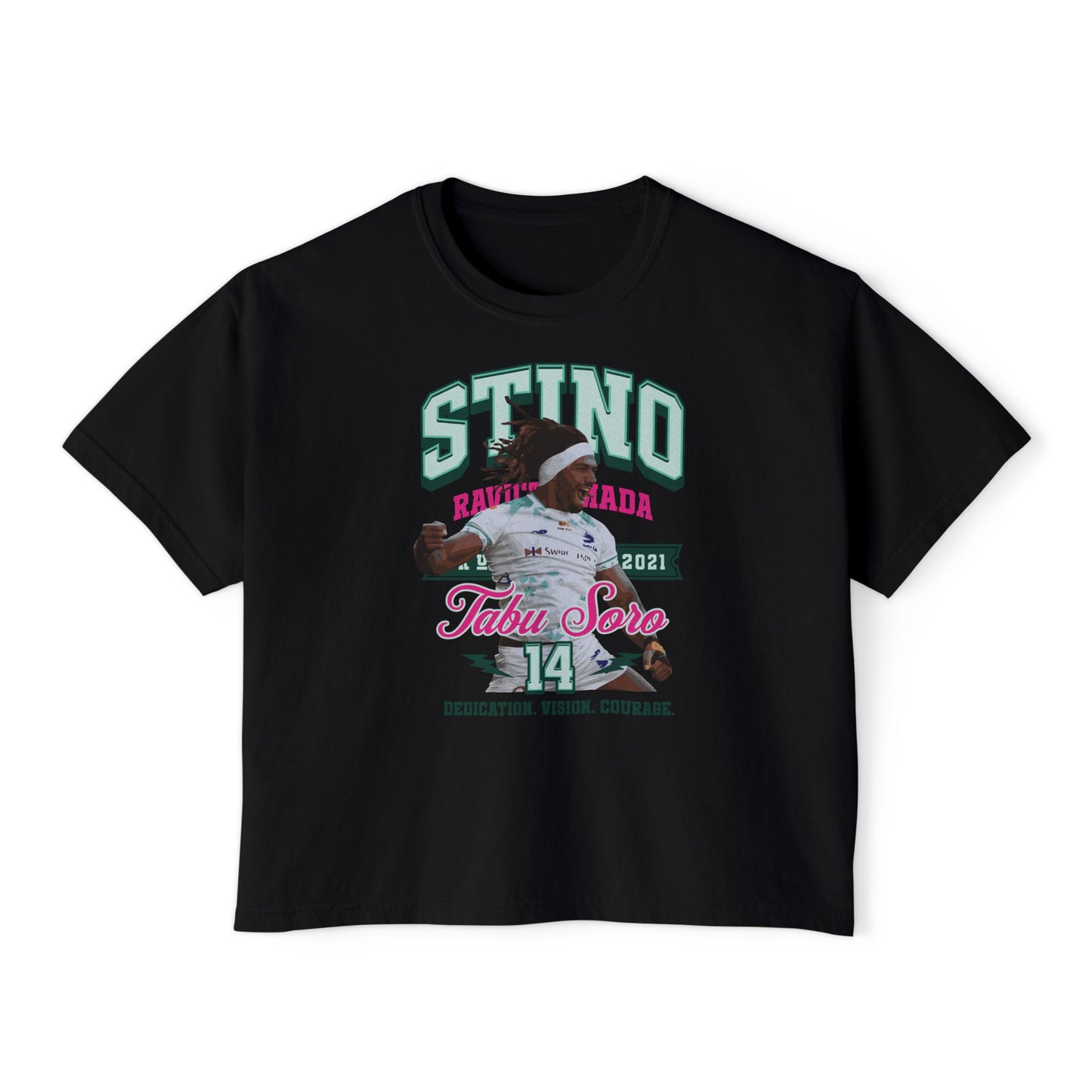 Selestino Vintage Women's / Boxy Tee - 'Stino 14' Sports Graphic Tee