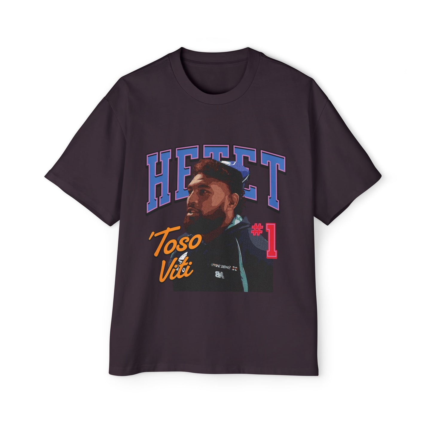 Haereiti Mens Oversized Fiji Rugby fan Tee,