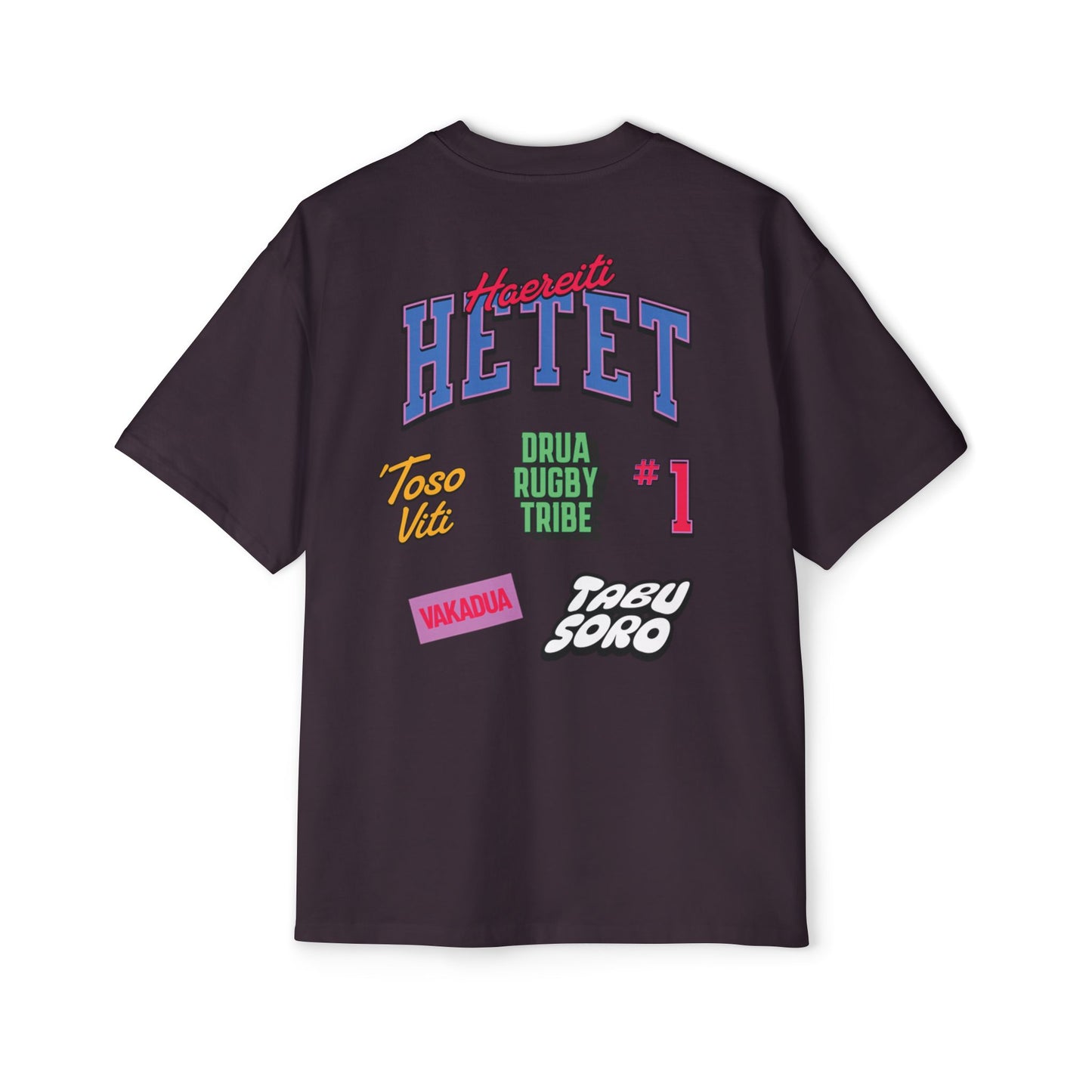 Haereiti Mens Oversized Fiji Rugby fan Tee,