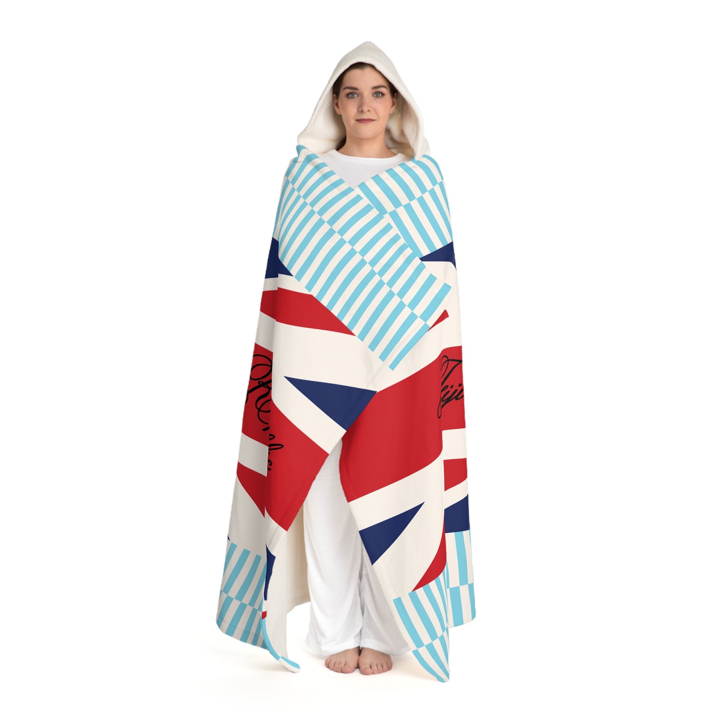 Hooded Sherpa Fleece Blanket