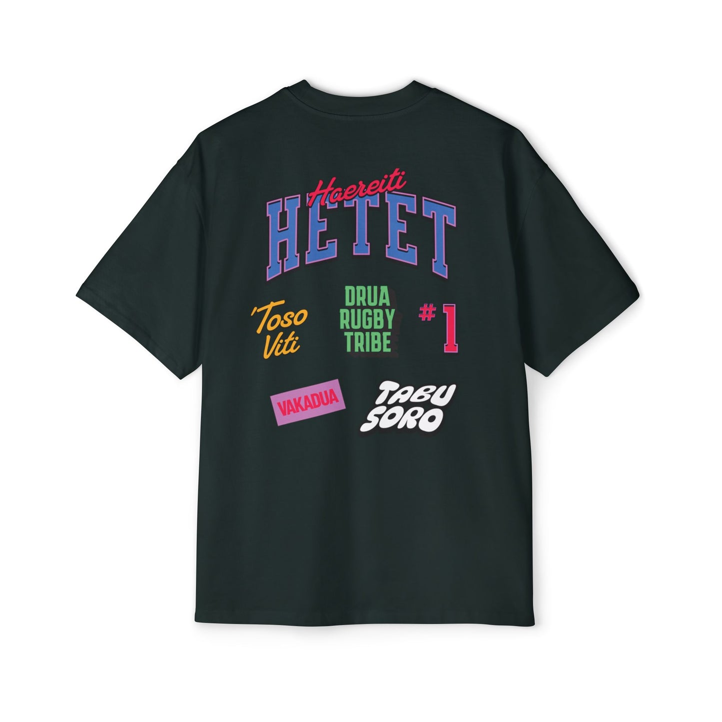 Haereiti Mens Oversized Fiji Rugby fan Tee,