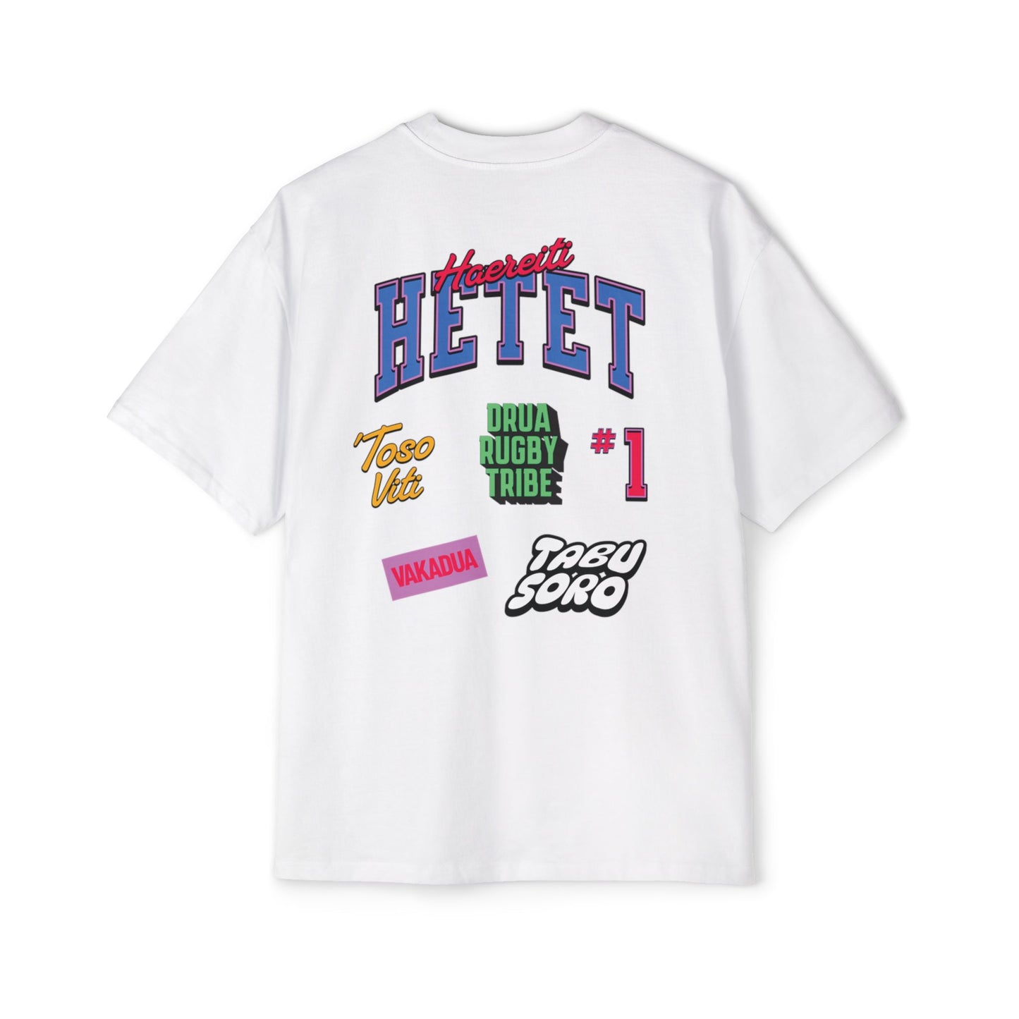 Haereiti Mens Oversized Fiji Rugby fan Tee,