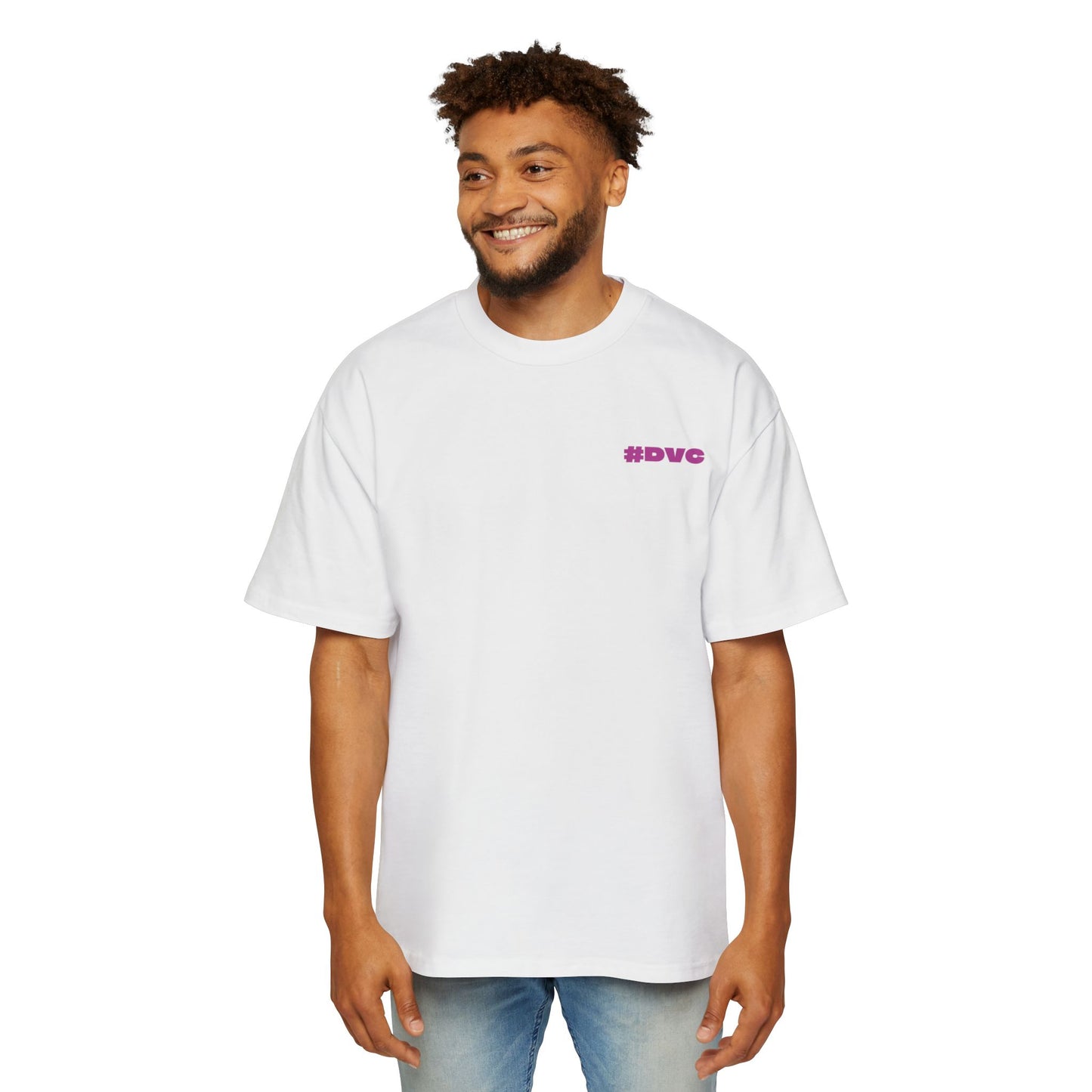 Men's Heavy Oversized Tee - #DVC Edition - Comfortable & Stylish for Casual Outings