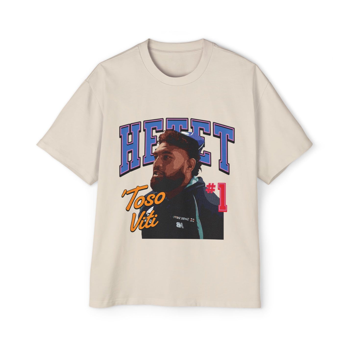 Haereiti Mens Oversized Fiji Rugby fan Tee,