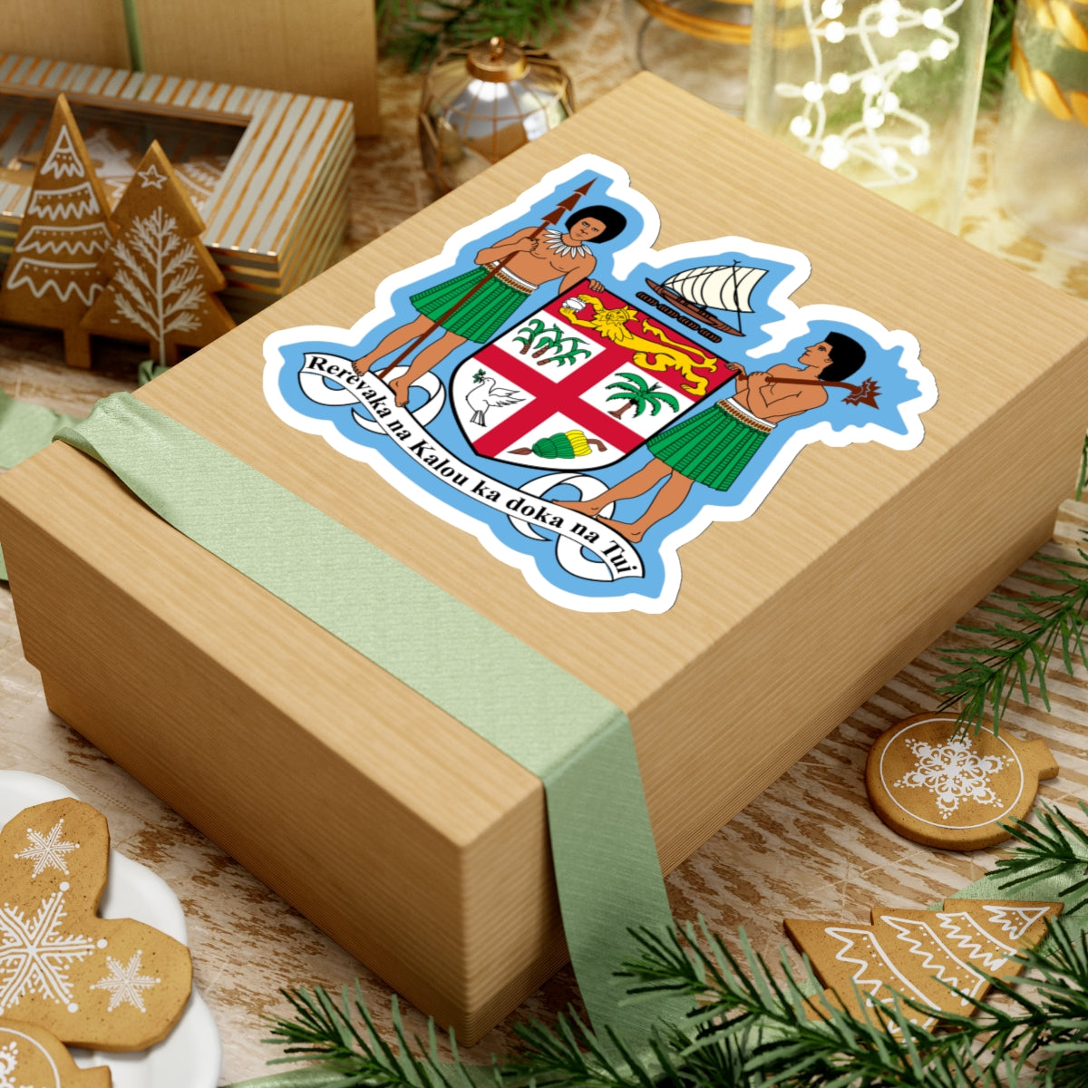 Fiji Coat of Arms Kiss-Cut Stickers