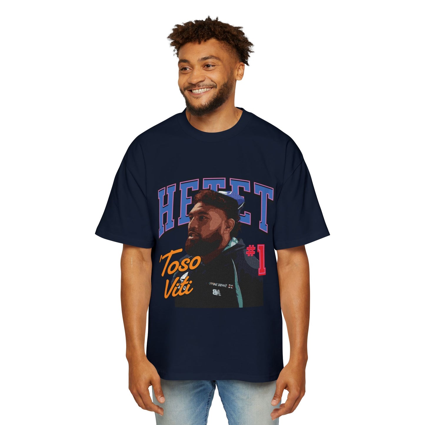 Haereiti Mens Oversized Fiji Rugby fan Tee,