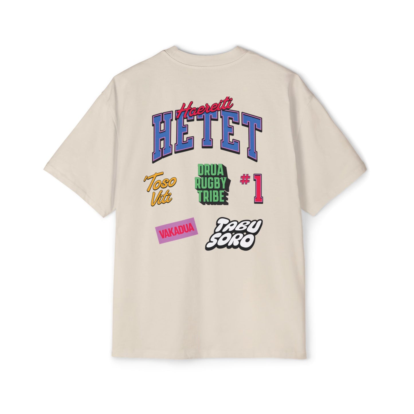 Haereiti Mens Oversized Fiji Rugby fan Tee,