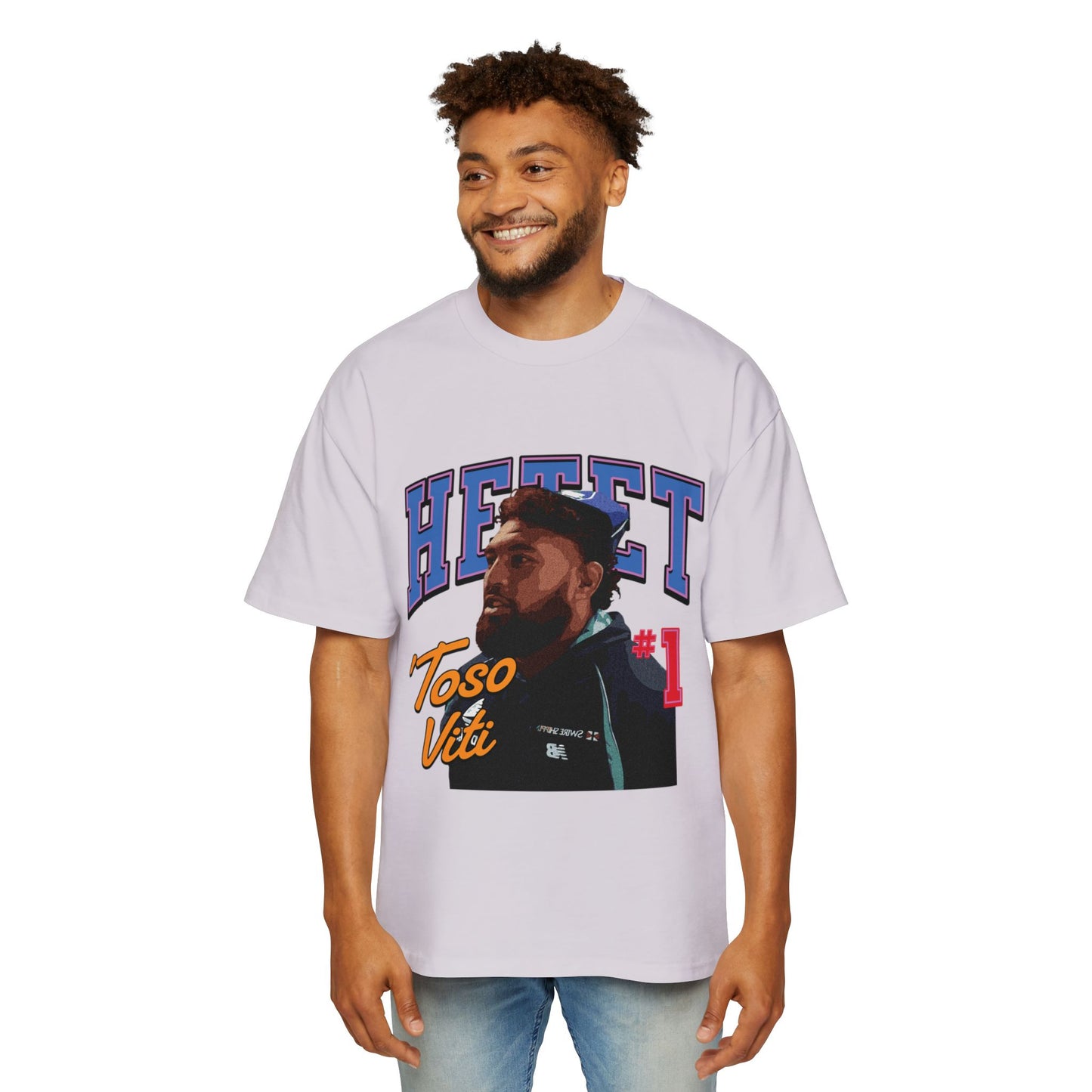 Haereiti Mens Oversized Fiji Rugby fan Tee,