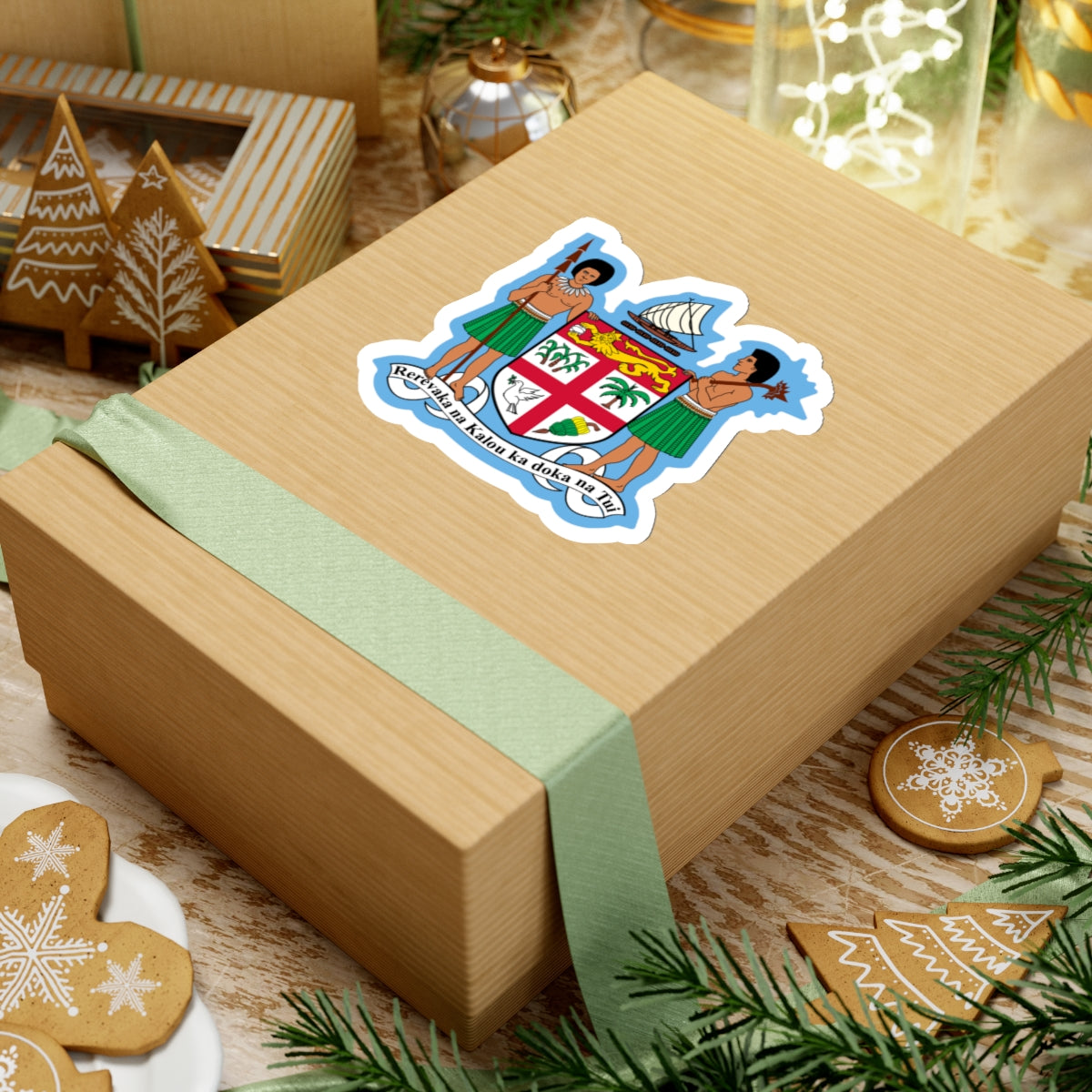 Fiji Coat of Arms Kiss-Cut Stickers