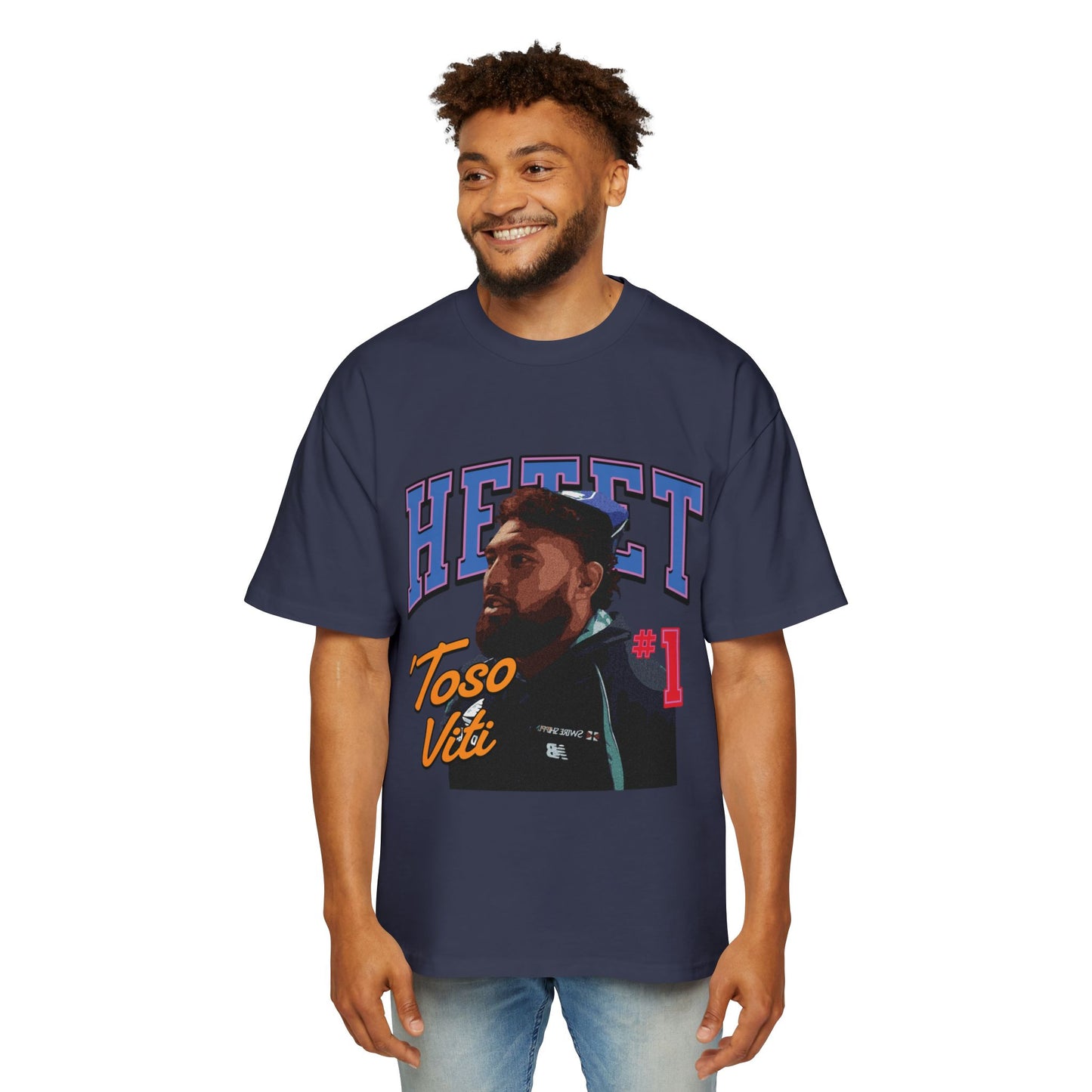 Haereiti Mens Oversized Fiji Rugby fan Tee,