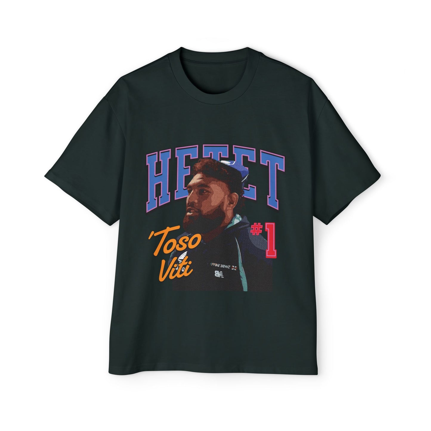 Haereiti Mens Oversized Fiji Rugby fan Tee,