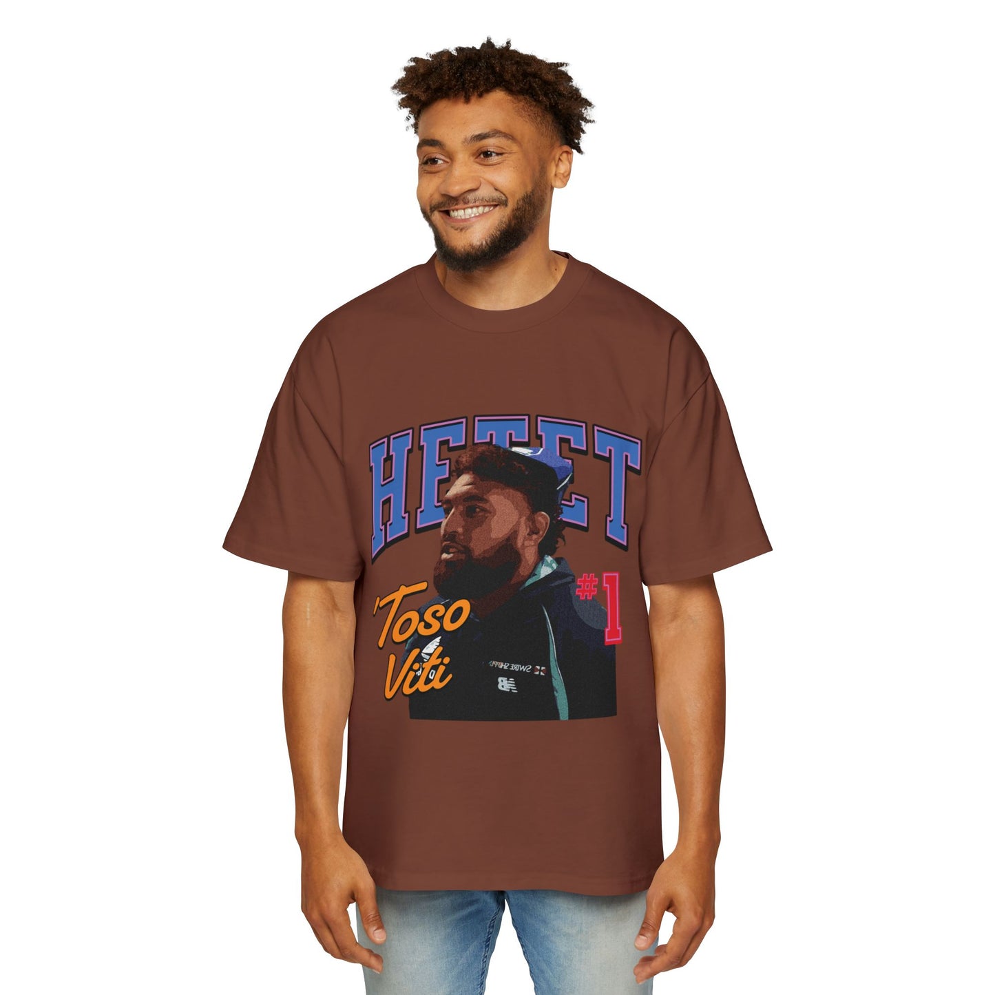 Haereiti Mens Oversized Fiji Rugby fan Tee,