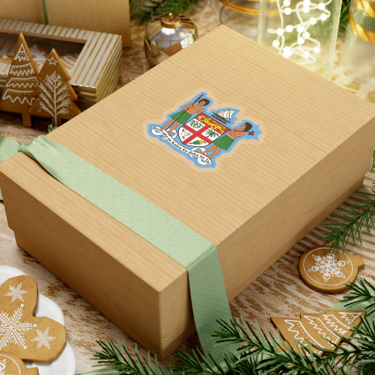 Fiji Coat of Arms Kiss-Cut Stickers