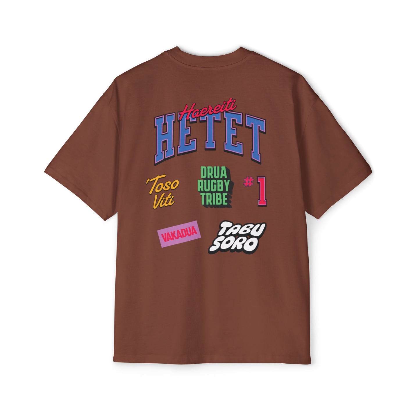 Haereiti Mens Oversized Fiji Rugby fan Tee,