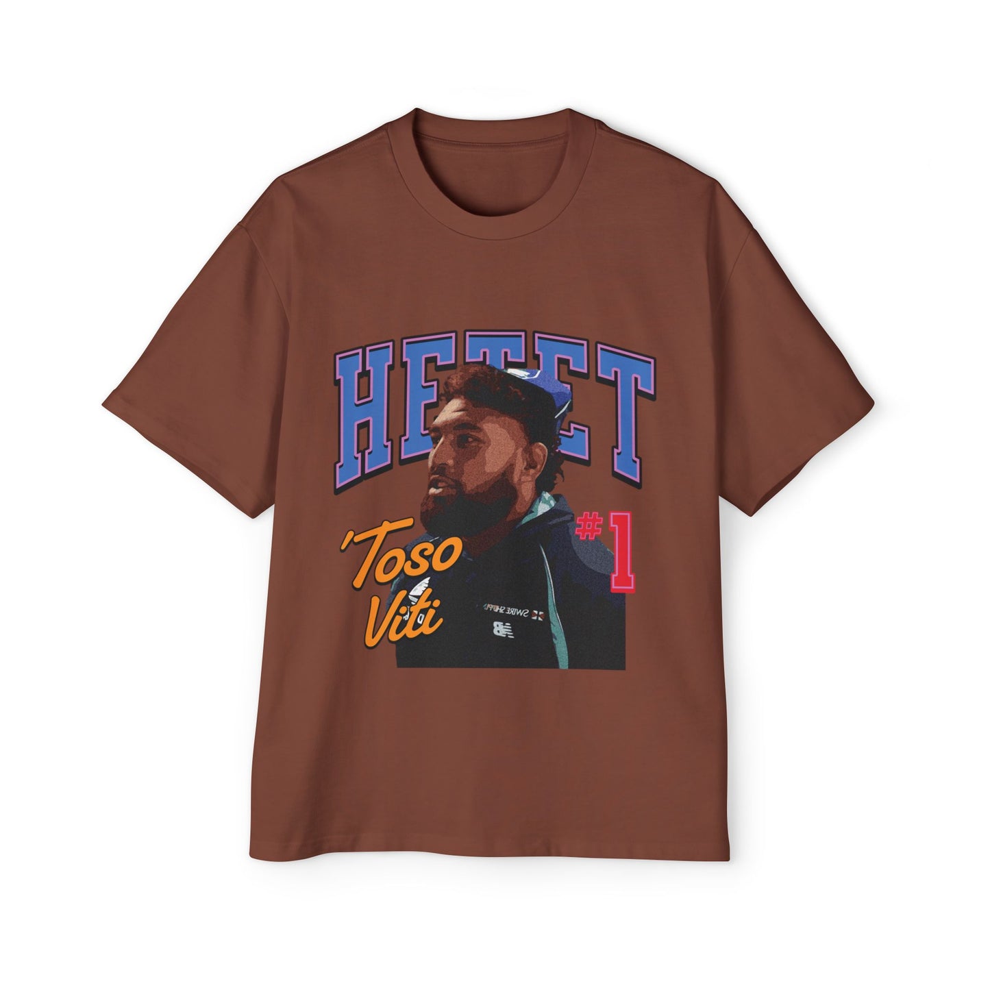 Haereiti Mens Oversized Fiji Rugby fan Tee,