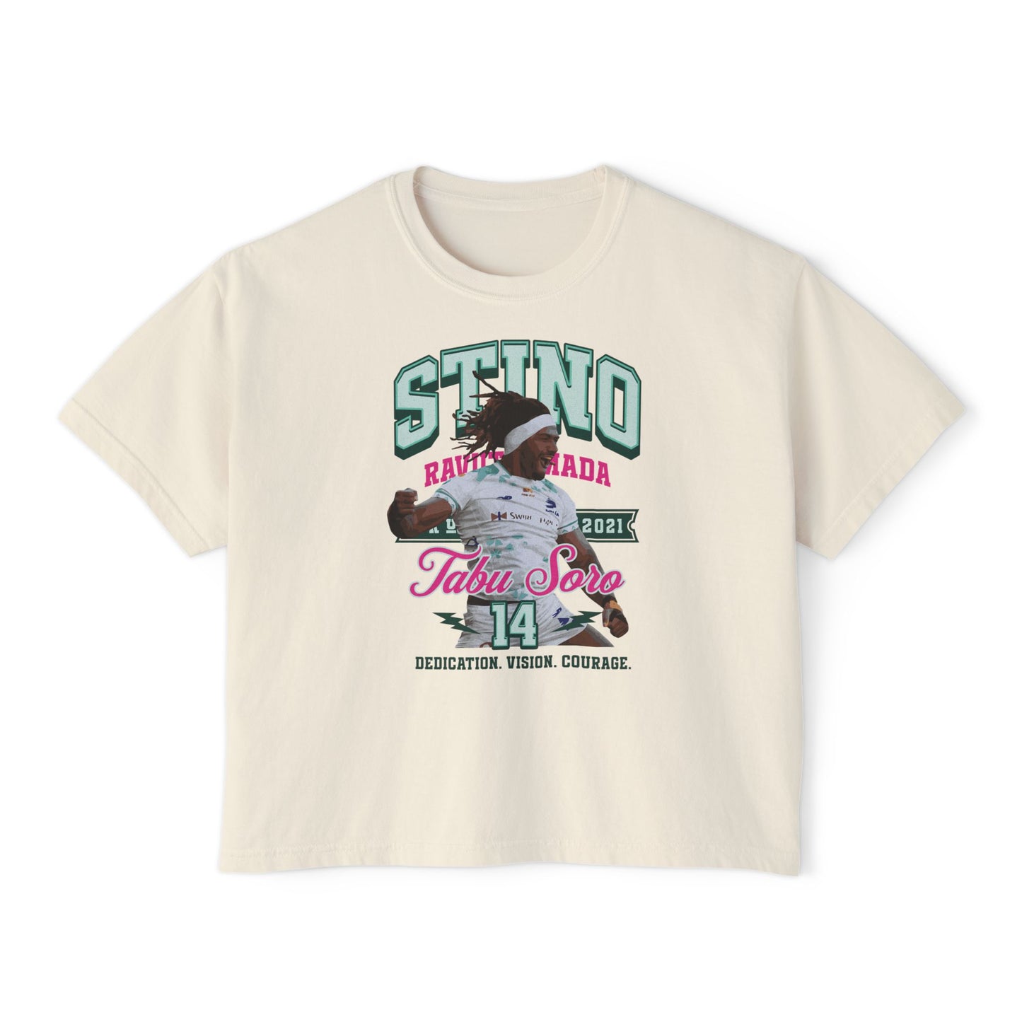 Selestino Vintage Women's / Boxy Tee - 'Stino 14' Sports Graphic Tee