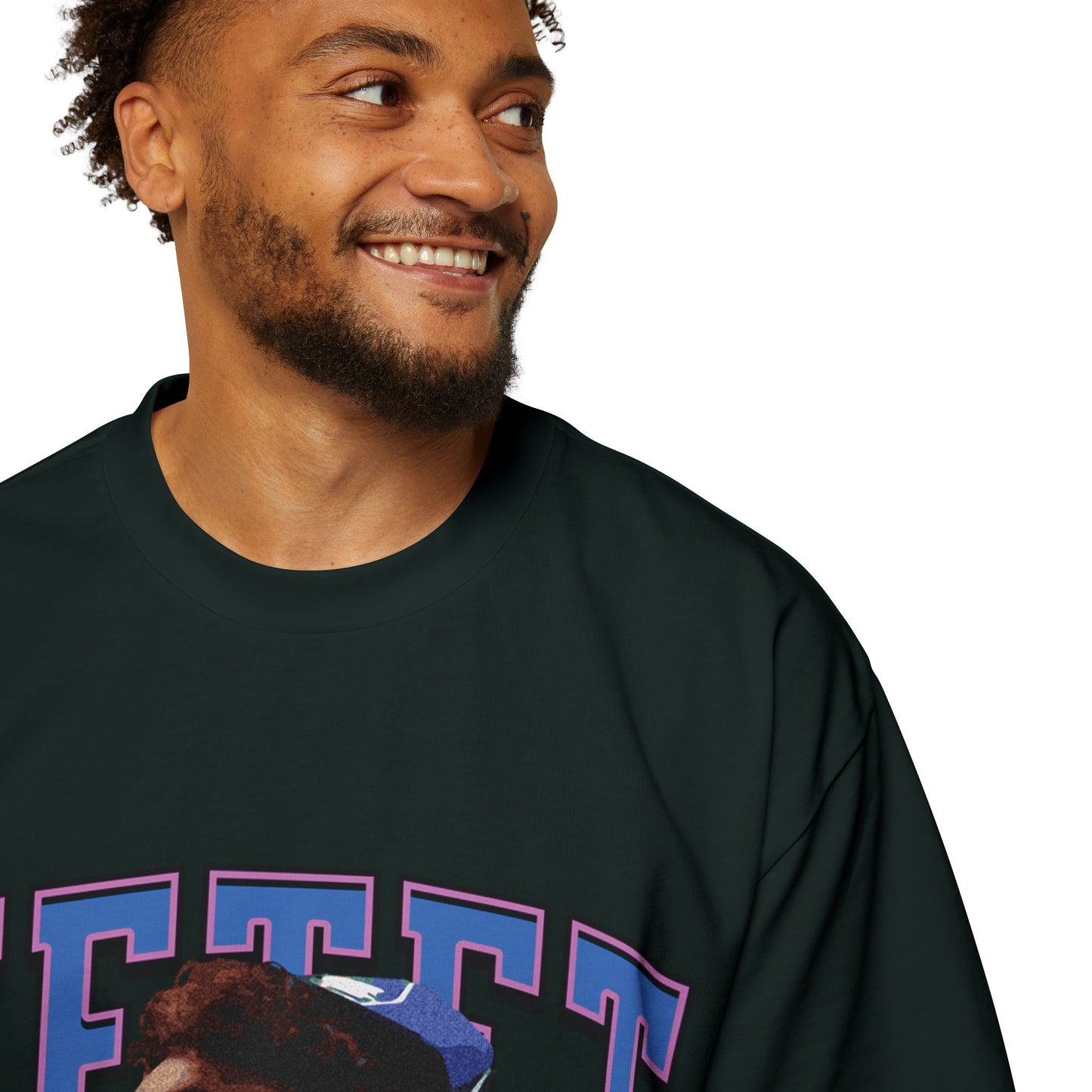 Haereiti Mens Oversized Fiji Rugby fan Tee,