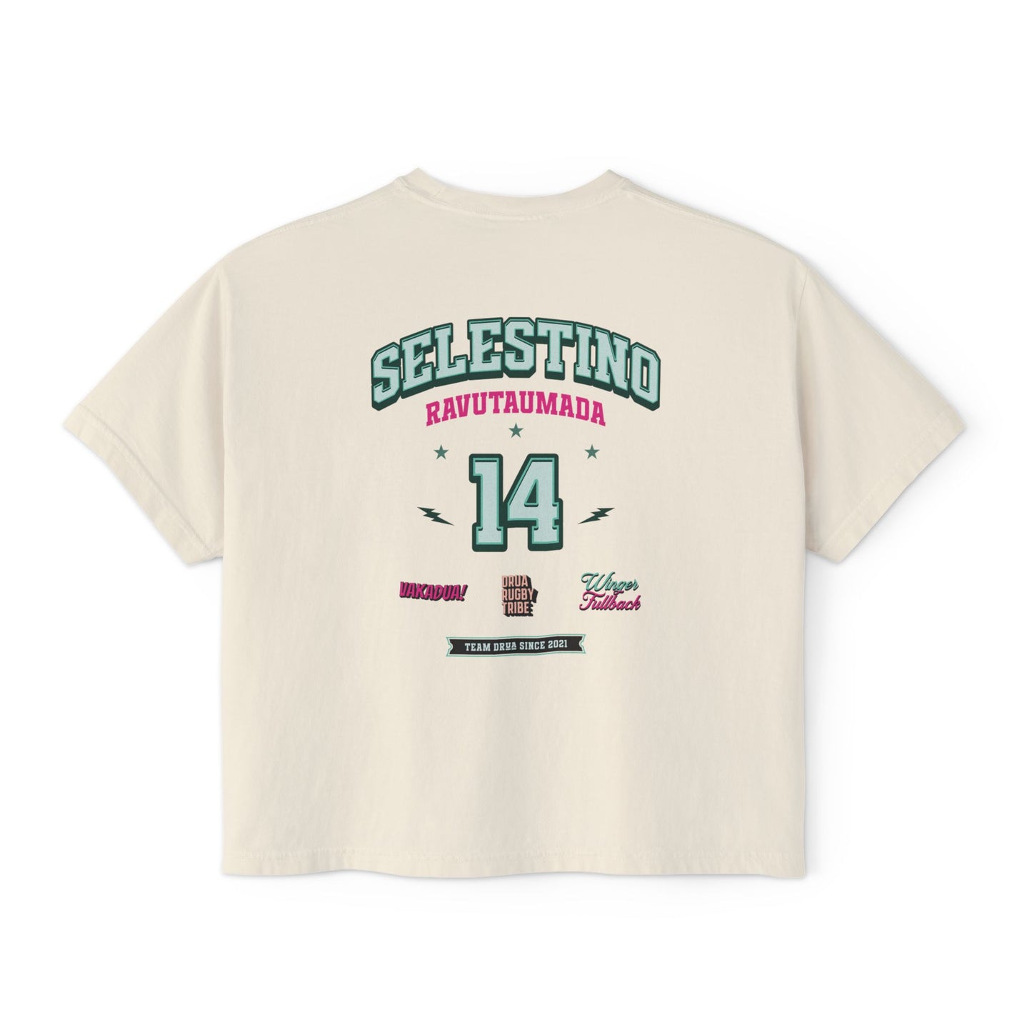 Selestino Vintage Women's / Boxy Tee - 'Stino 14' Sports Graphic Tee