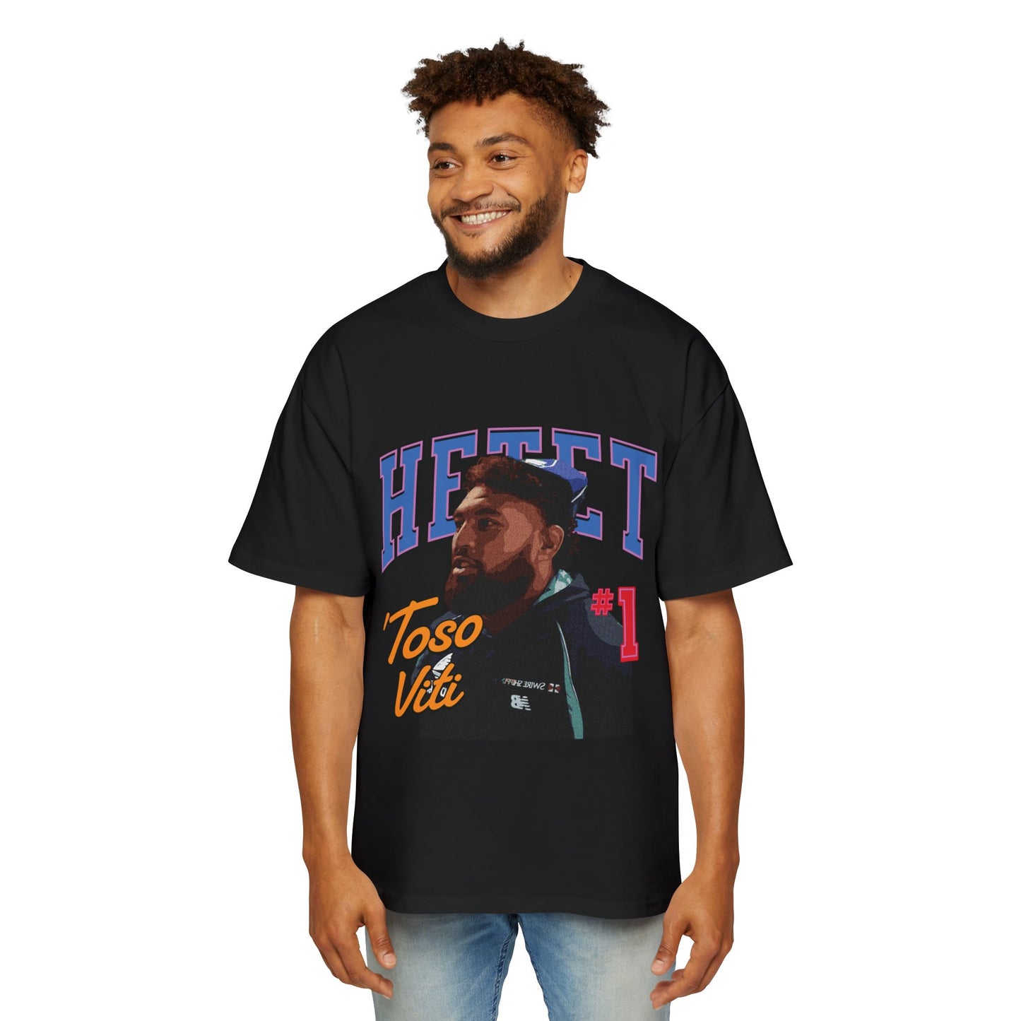 Haereiti Mens Oversized Fiji Rugby fan Tee,