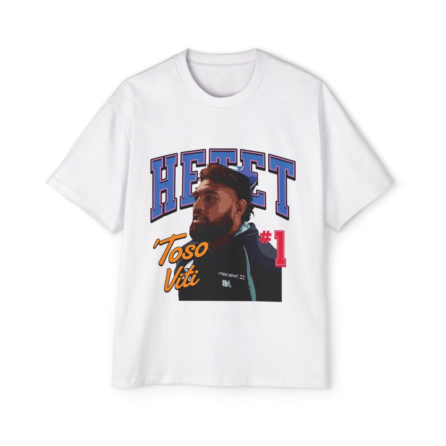 Haereiti Mens Oversized Fiji Rugby fan Tee,