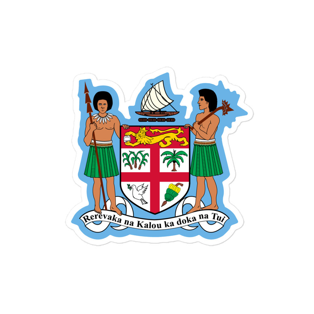 Fiji Coat of Arms Bubble-free stickers