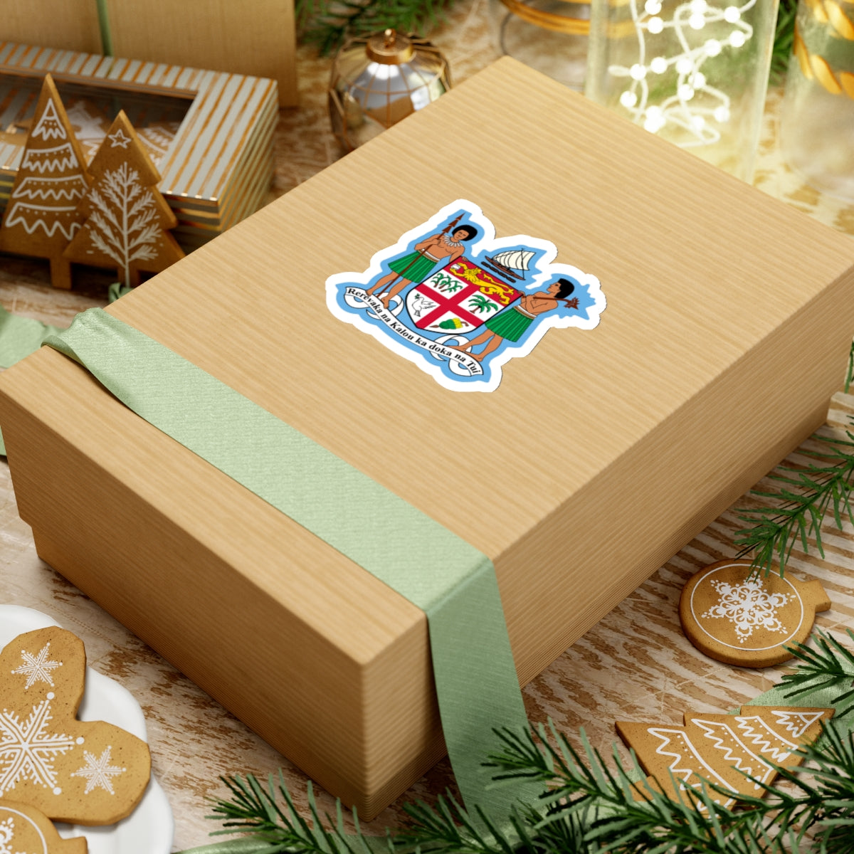 Fiji Coat of Arms Kiss-Cut Stickers