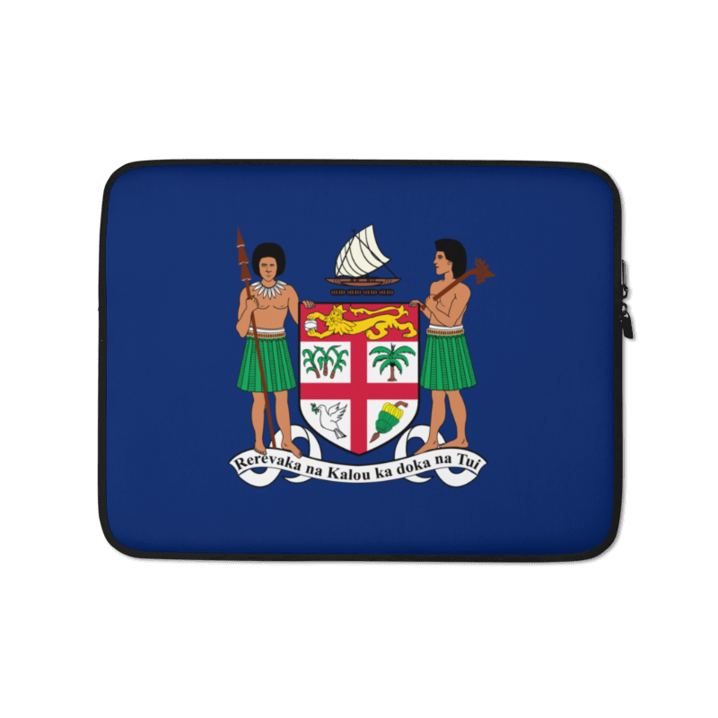 Fiji Coat of Arms Laptop Sleeve - Deep Blue