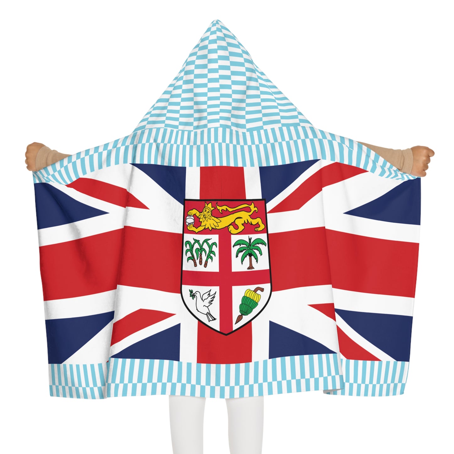 Fiji Flag Kids Hooded Towel