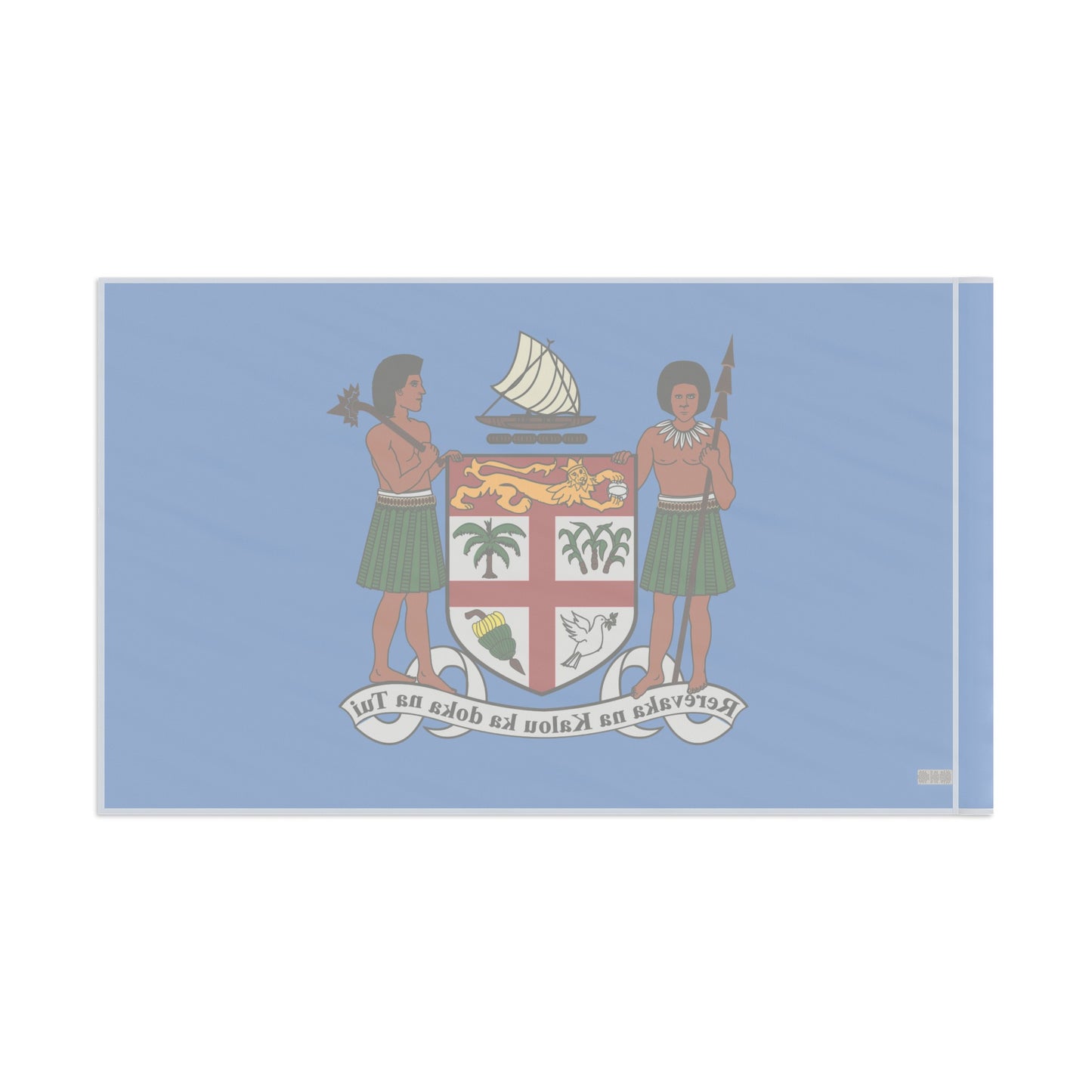 Fiji Coat or Arms Flag - Sky Blue