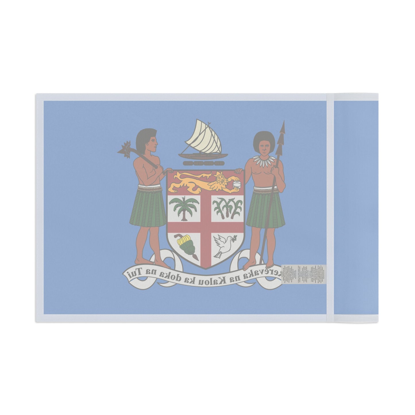 Fiji Coat or Arms Flag - Sky Blue