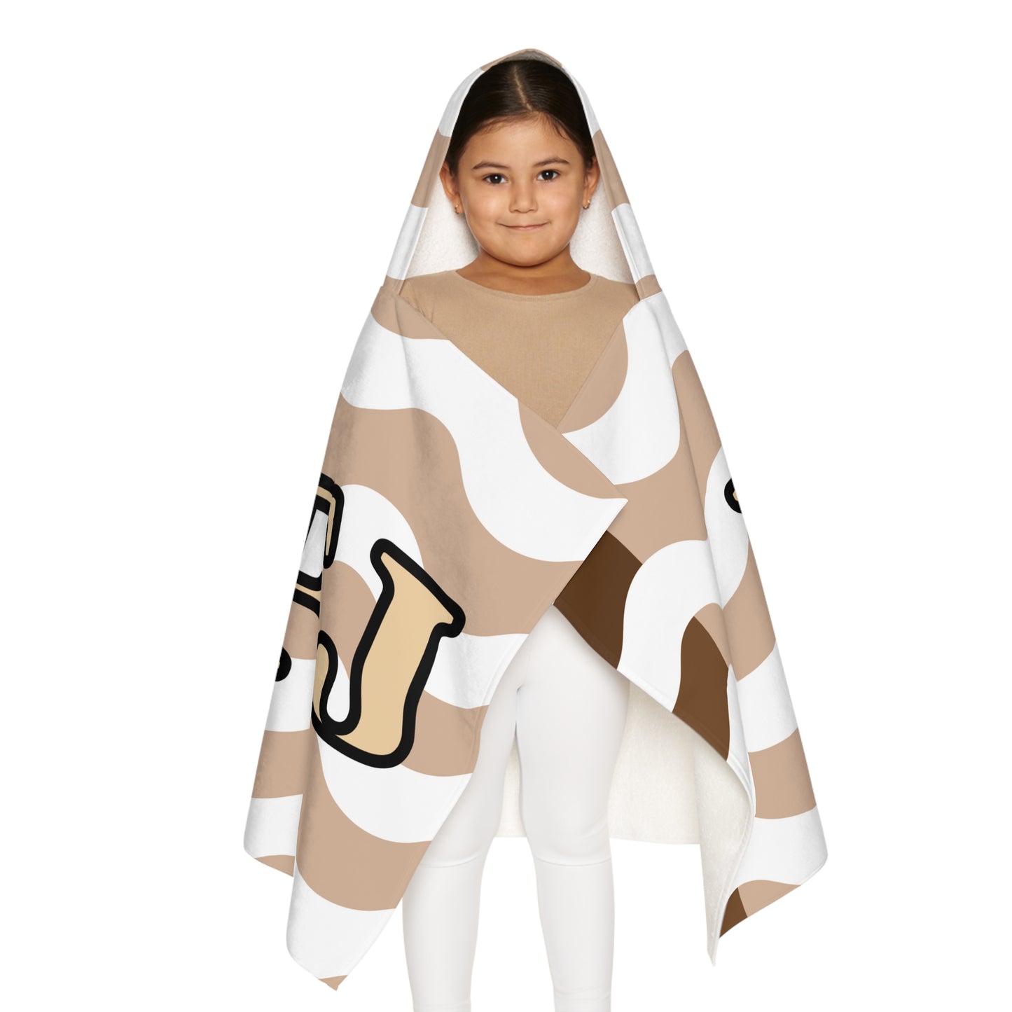 I Heart Fiji  Kids Hooded Towel - Sun Tan Brown