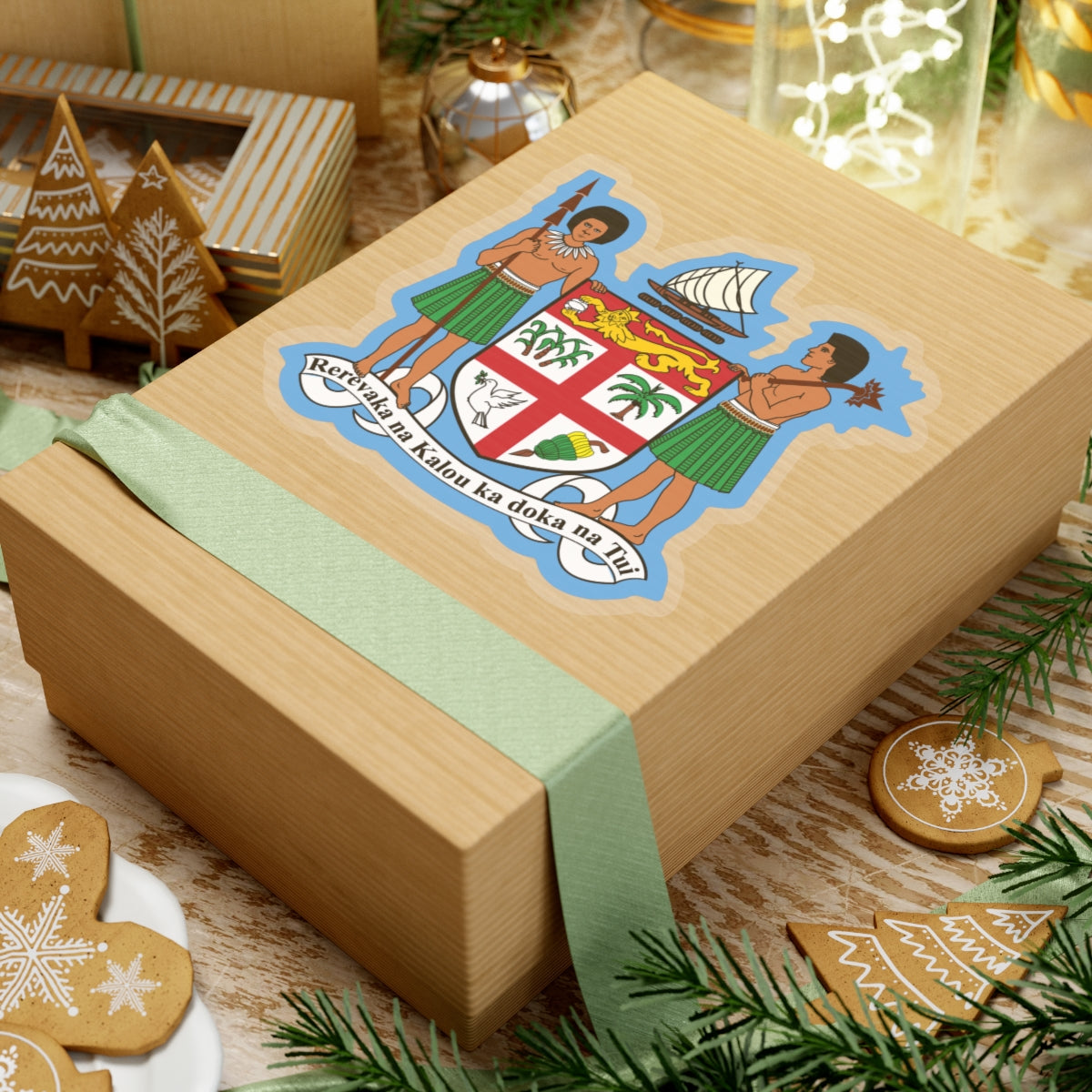 Fiji Coat of Arms Kiss-Cut Stickers