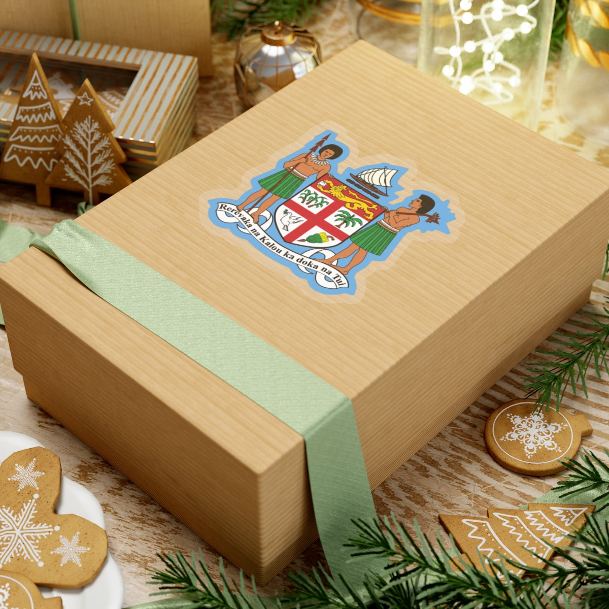 Fiji Coat of Arms Kiss-Cut Stickers