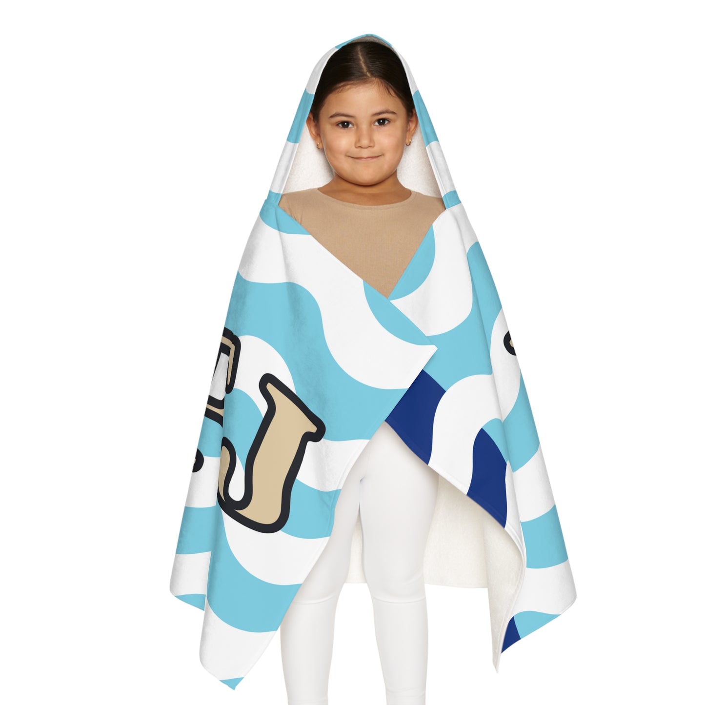 I Heart Fiji Kids Hooded Towel - Sky Blue