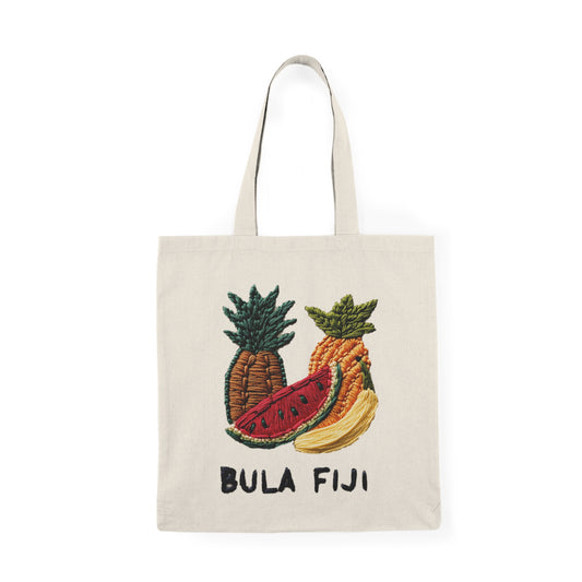 Embroidered Bula Fiji Tote Bag